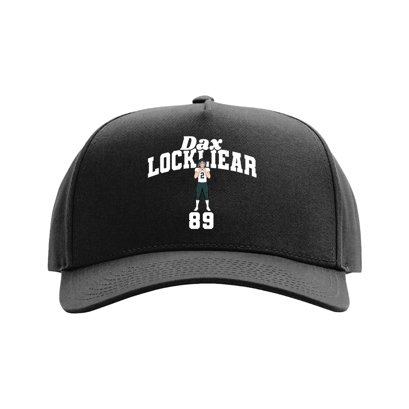 Full Fabric Five-Panel Champ Cap — Signature Arch in Black