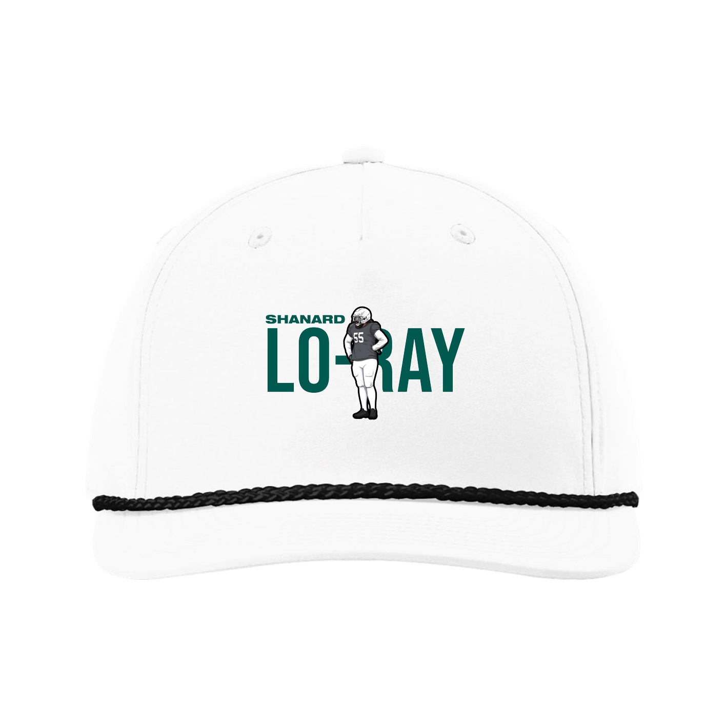 Five-Panel Classic Rope Cap — Player Name in White