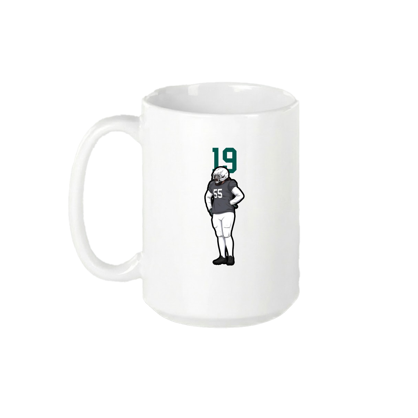 15oz Coffee Mug — Number Top in White