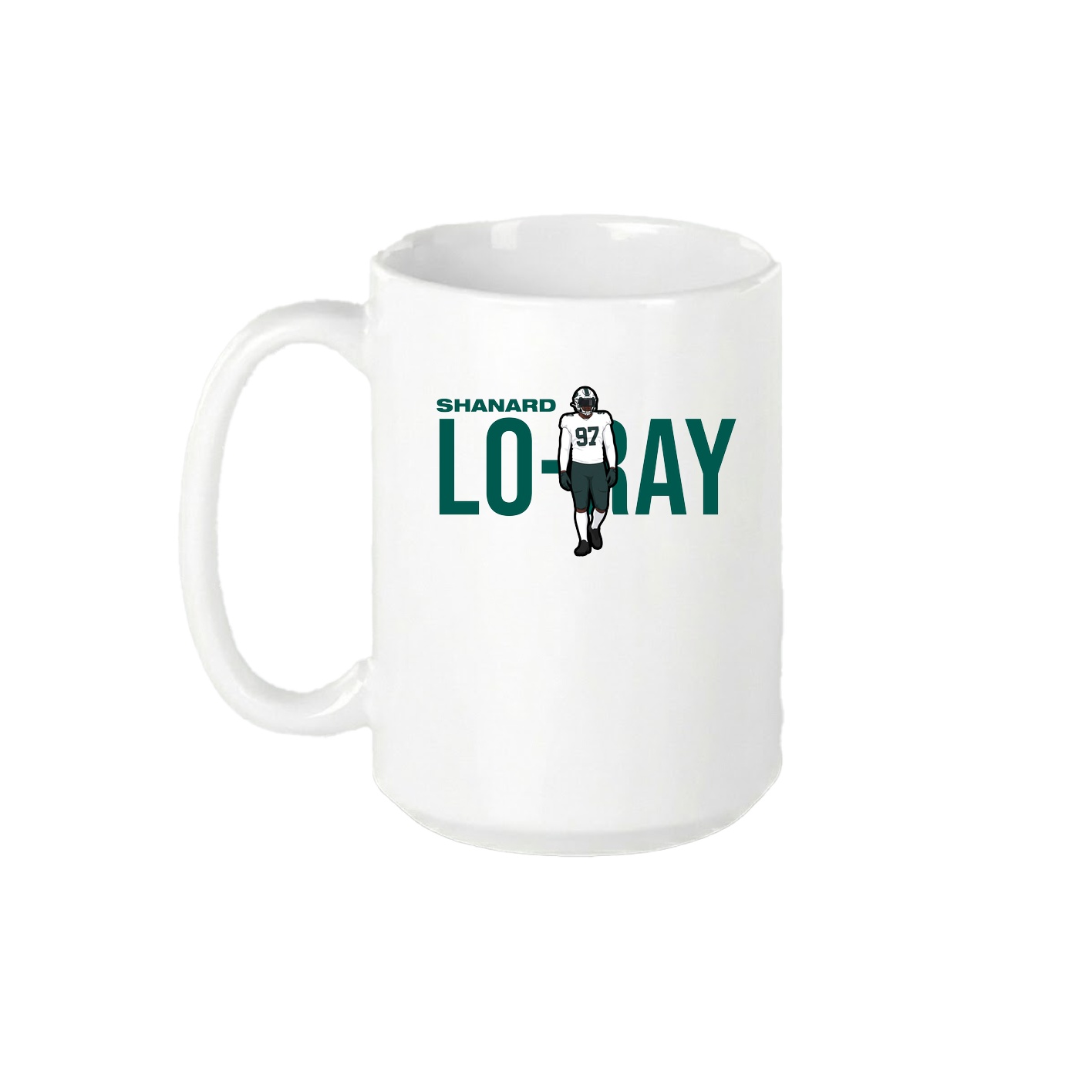 15oz Coffee Mug — Player Name in White
