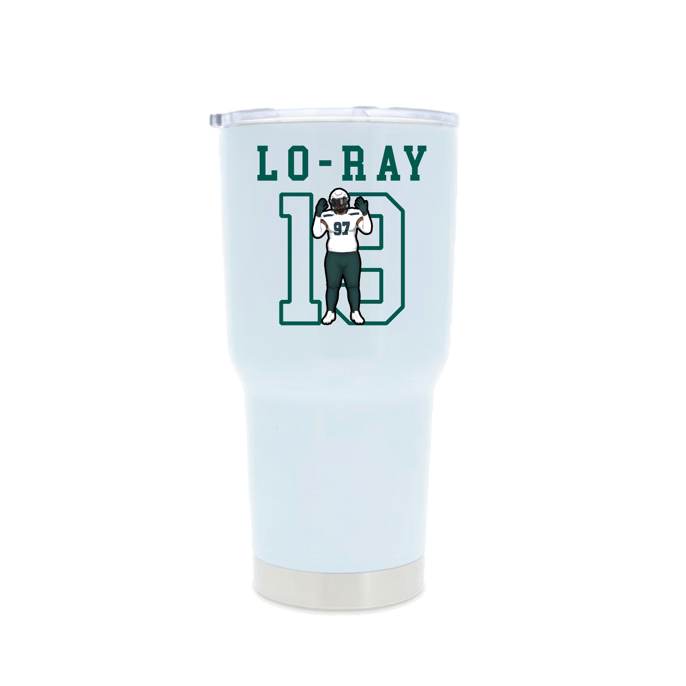 30oz Stainless Steel Tumbler — Shirsey in White