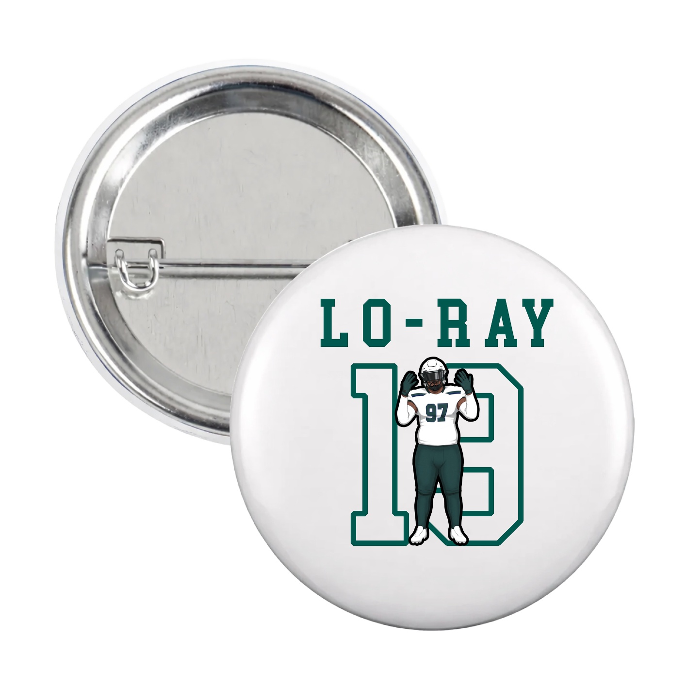 Game Day Button — Shirsey in White