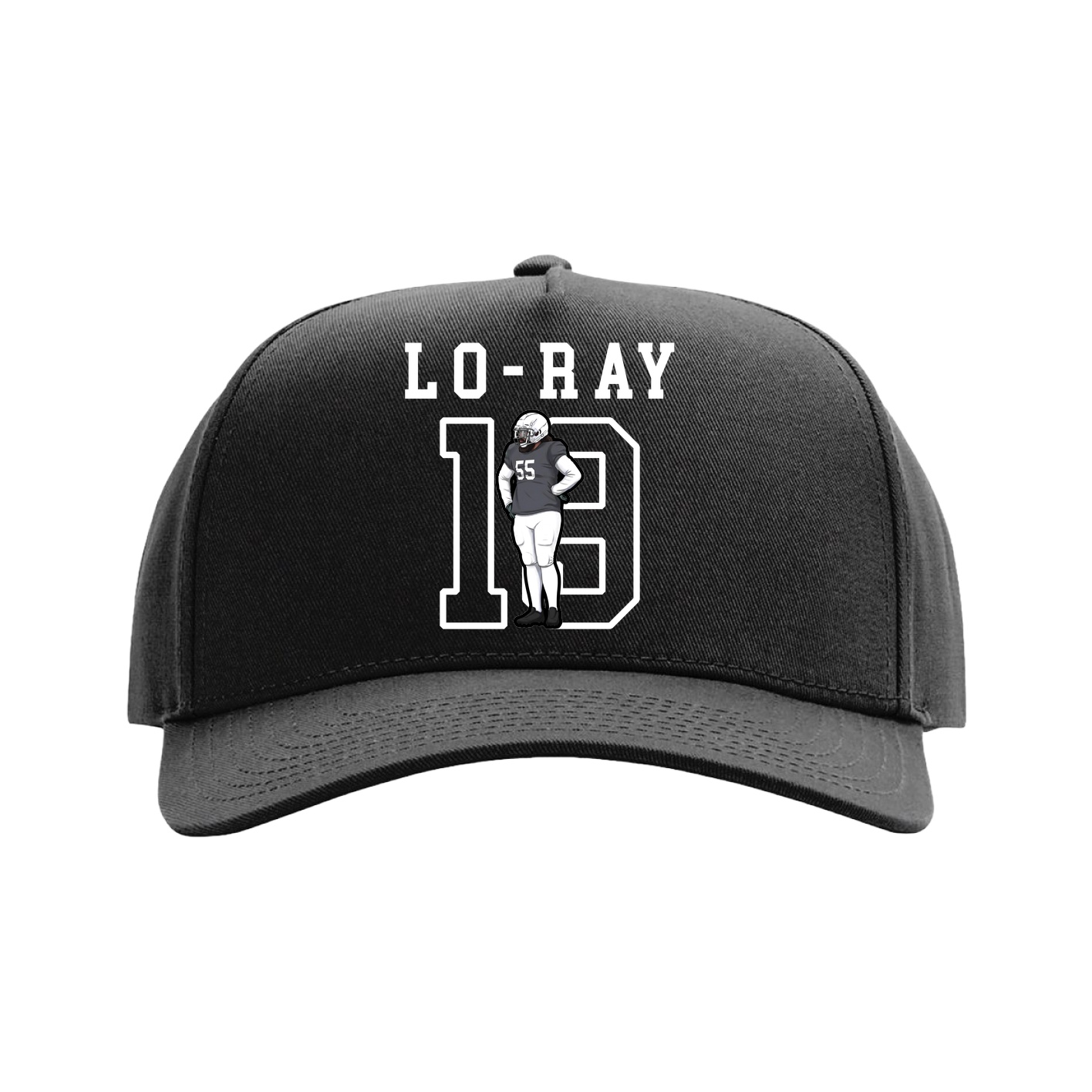 Full Fabric Five-Panel Champ Cap — Shirsey in Black