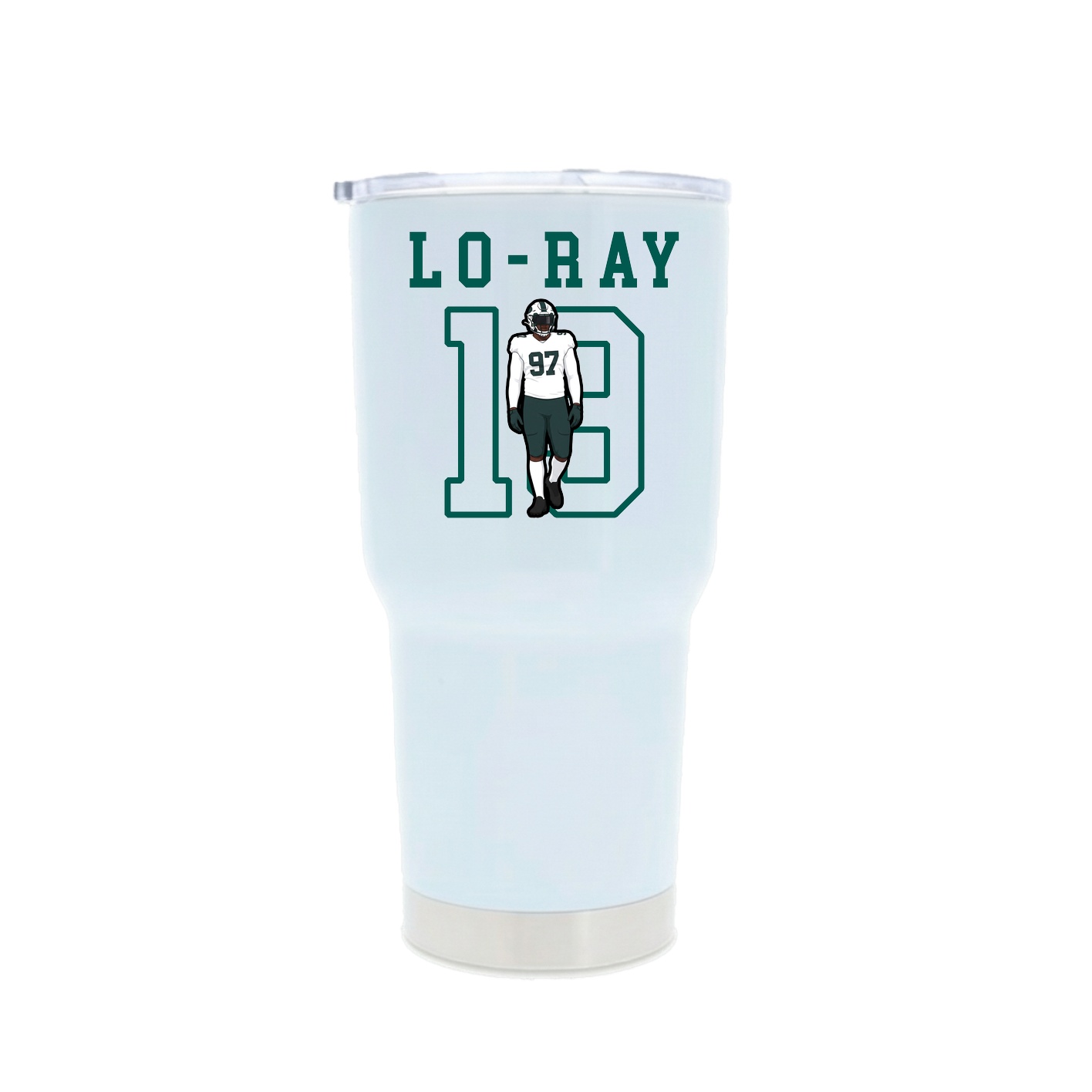 30oz Stainless Steel Tumbler — Shirsey in White