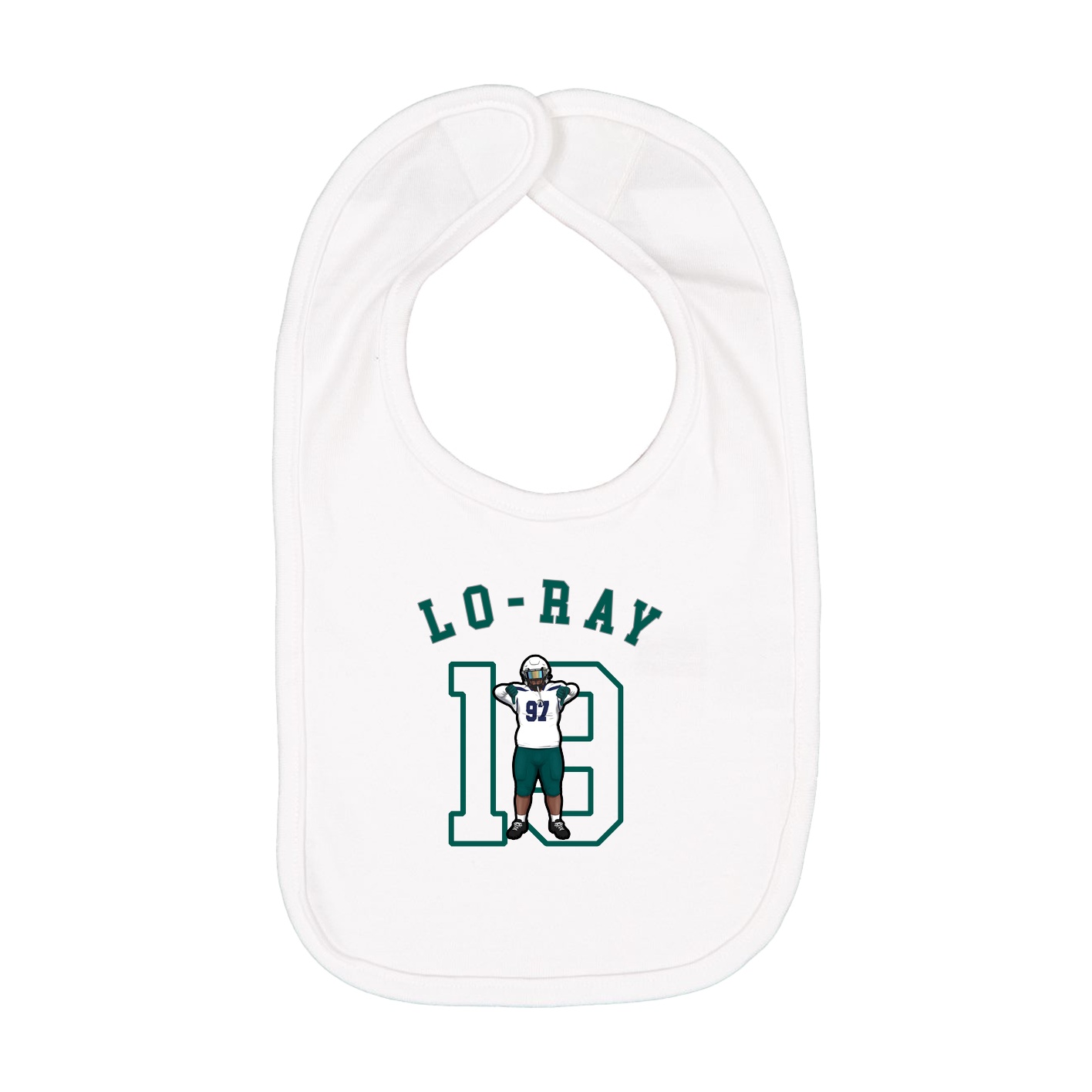 Infant Bib — Shirsey Arch in White