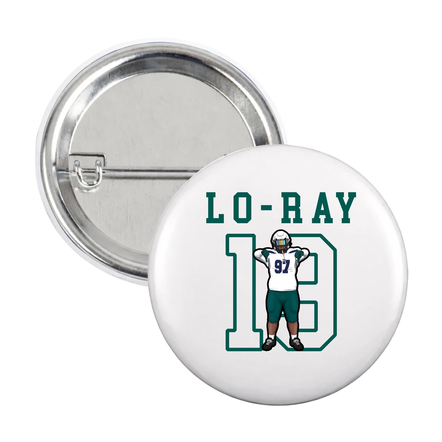 Game Day Button — Shirsey in White