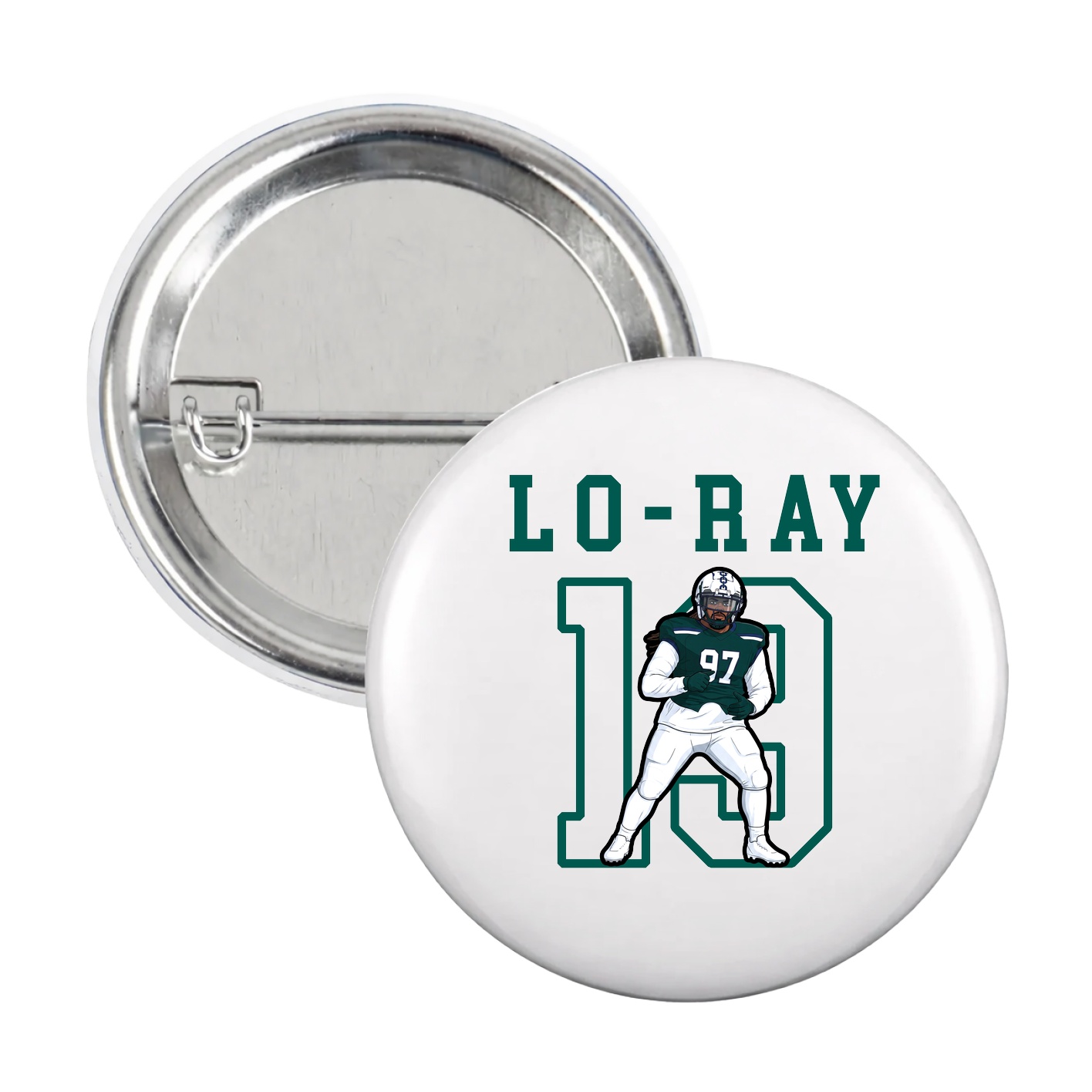 Game Day Button — Shirsey in White