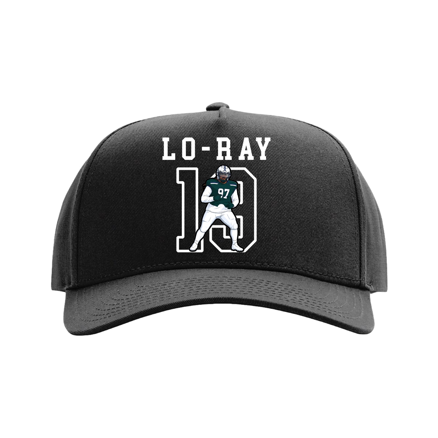 Full Fabric Five-Panel Champ Cap — Shirsey in Black