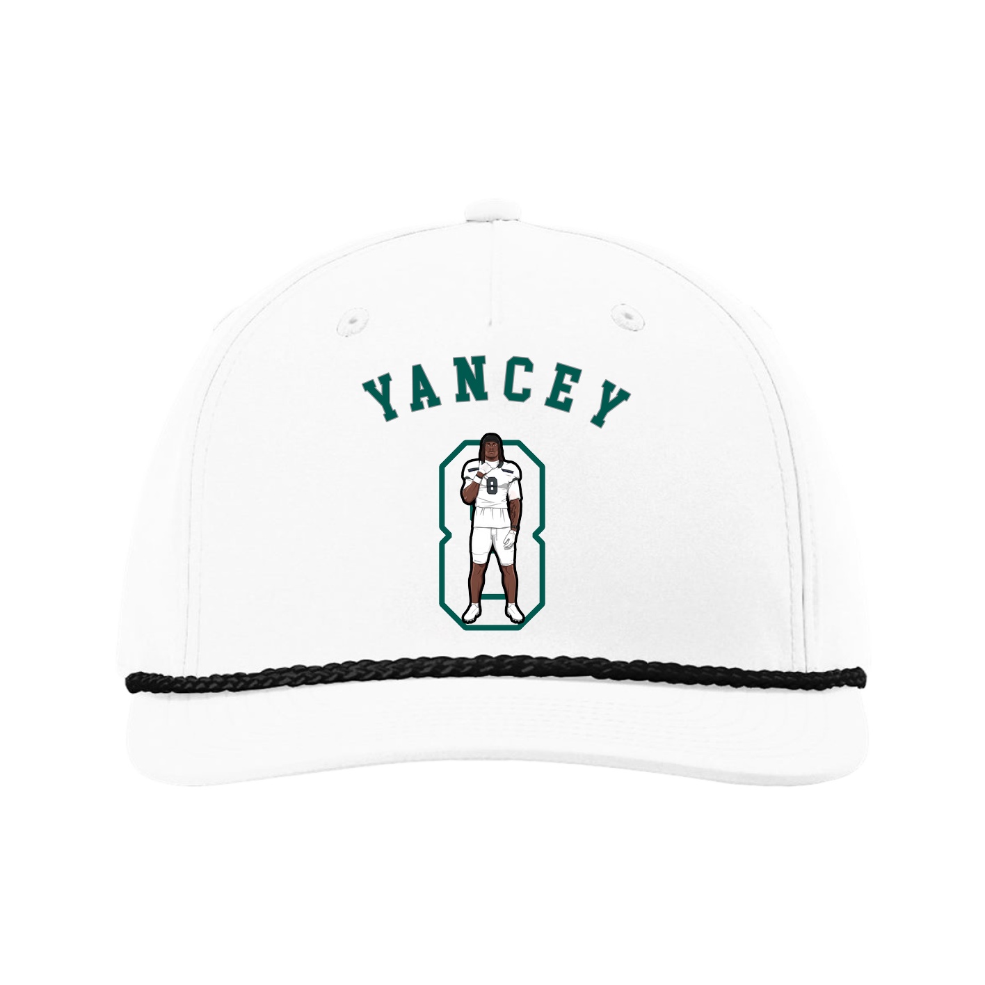Five-Panel Classic Rope Cap — Shirsey Arch in White