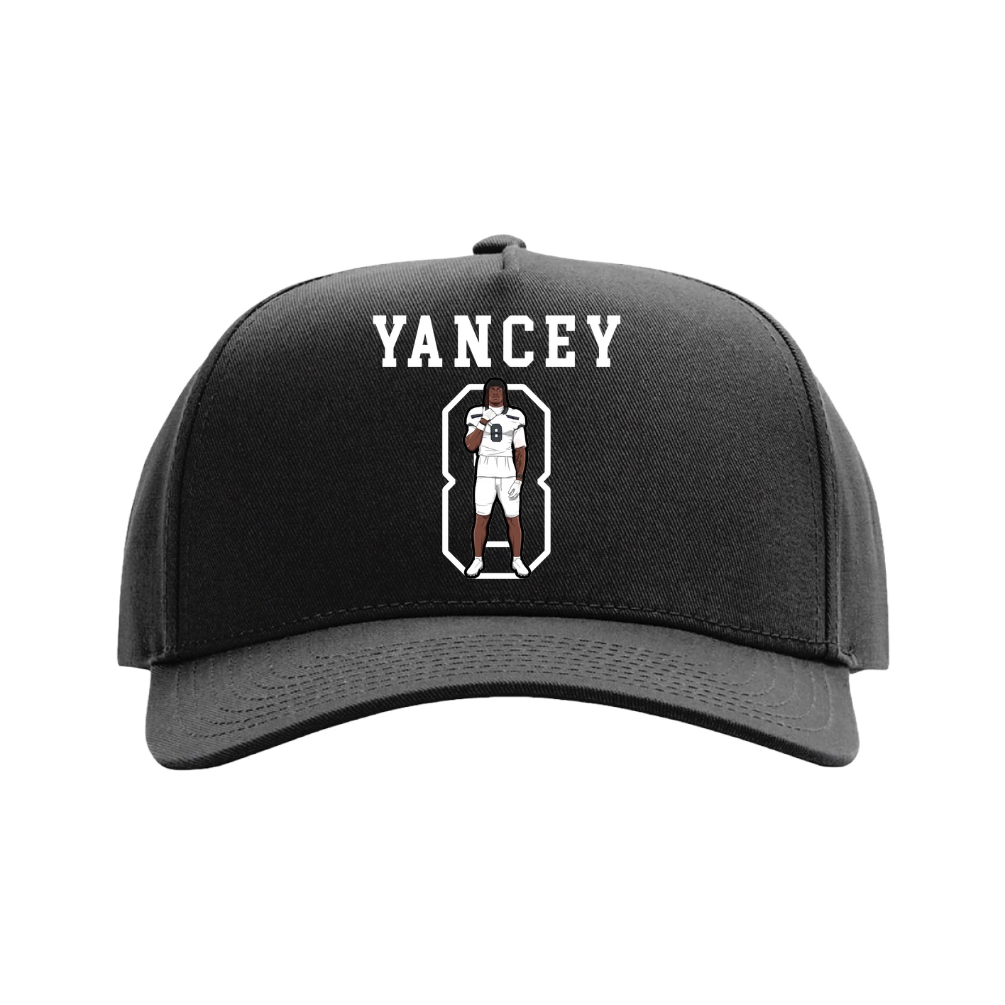 Full Fabric Five-Panel Champ Cap — Shirsey in Black