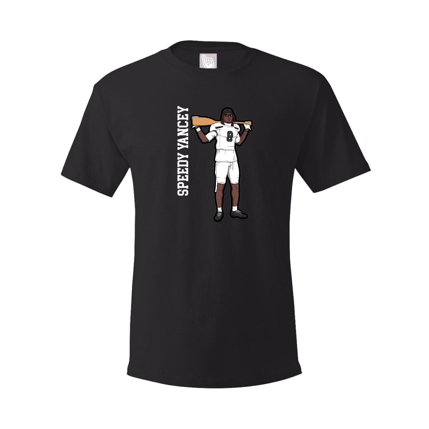 Youth Tee — Name Vertical in Black