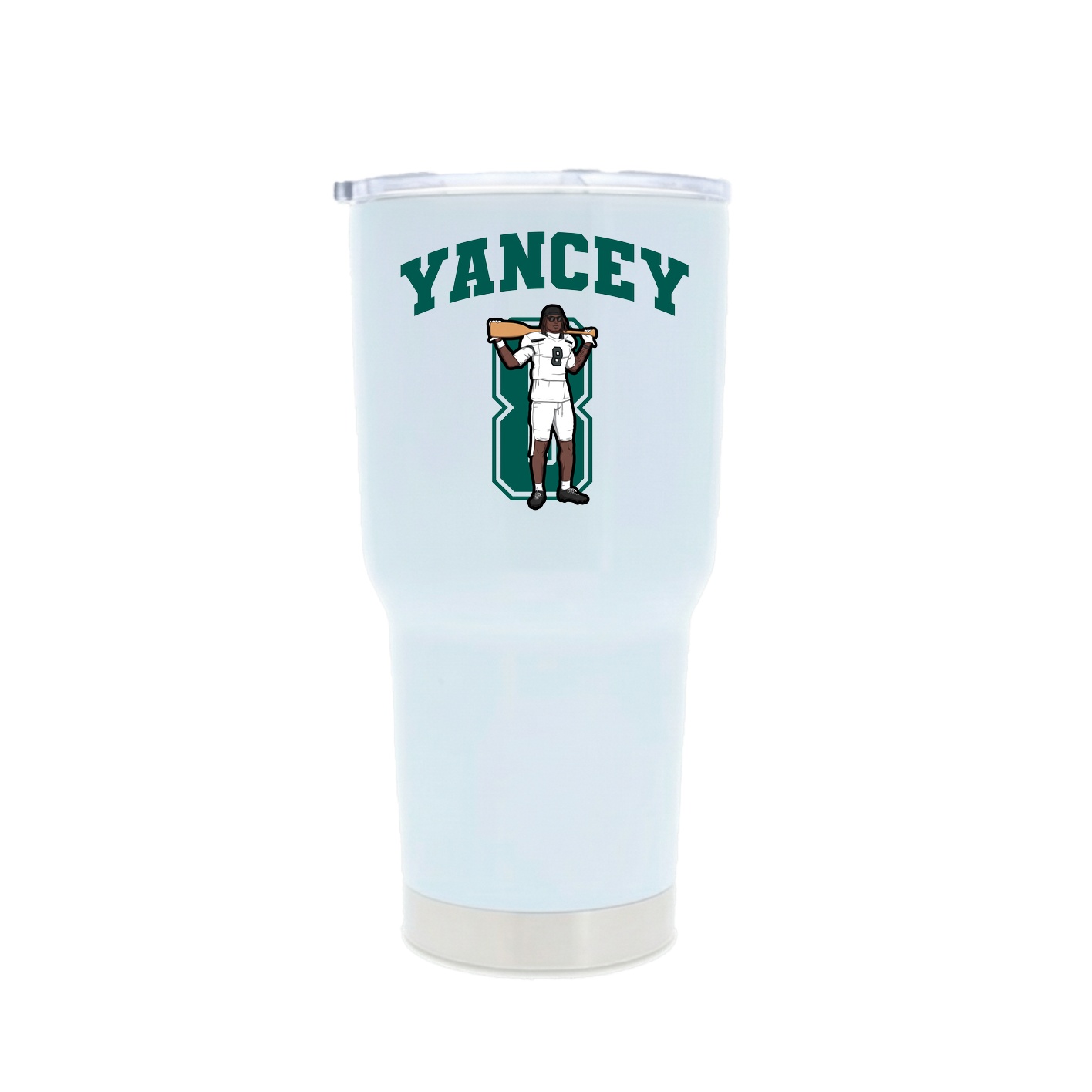 30oz Stainless Steel Tumbler — Number in White