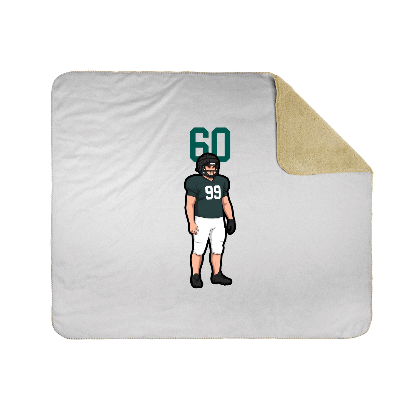 Throw Blanket — Number Top in White