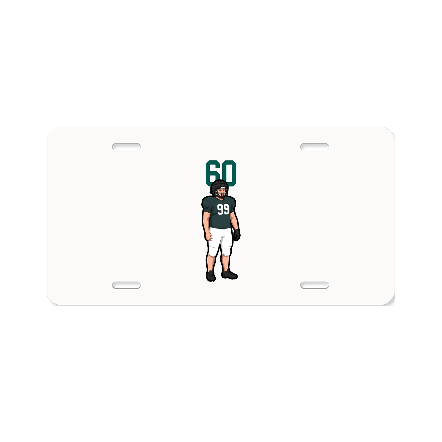License Plate — Number Top in Classic
