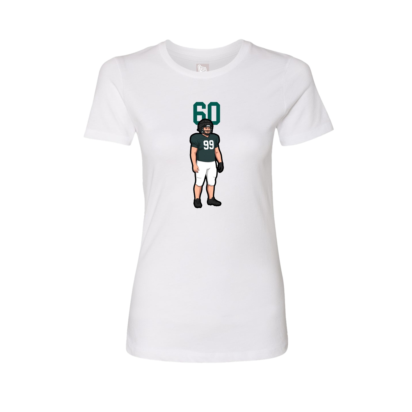 Womens Tee — Number Top in White