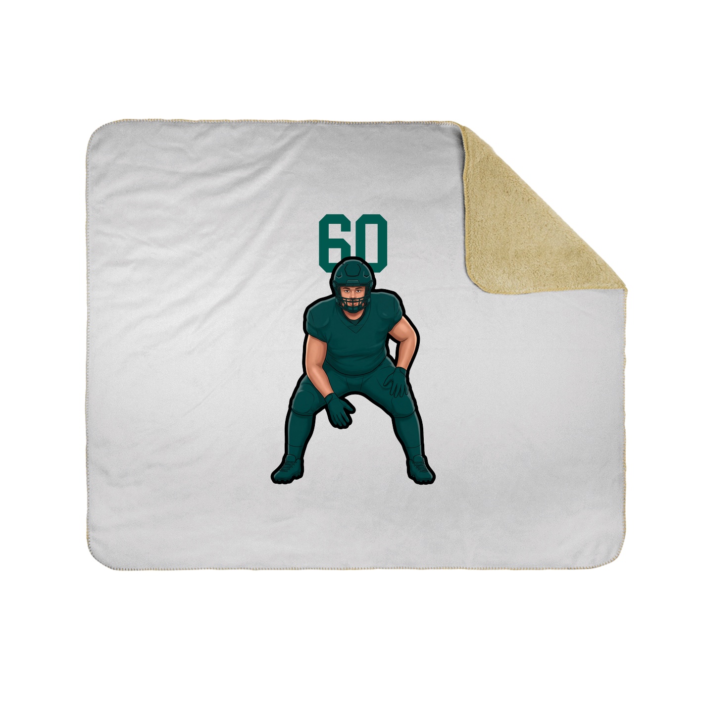 Throw Blanket — Number Top in White