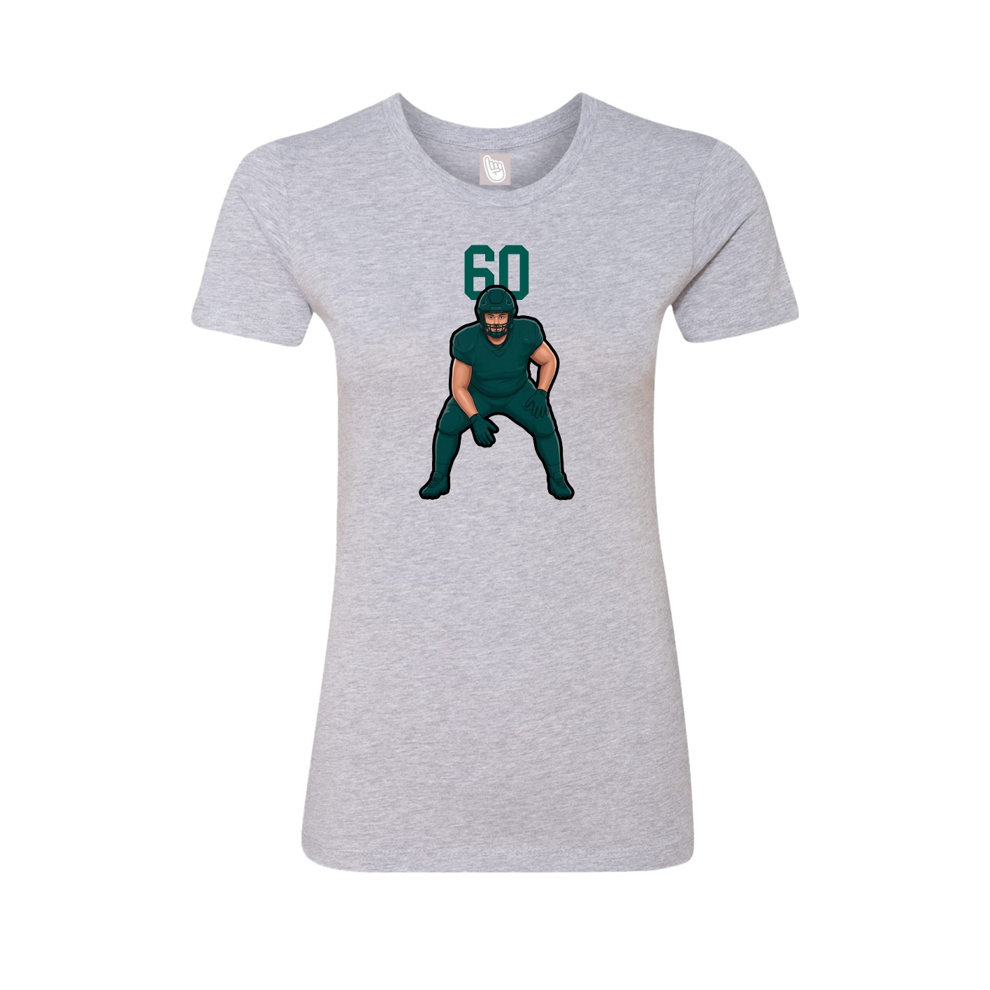 Womens Tee — Number Top in Grey