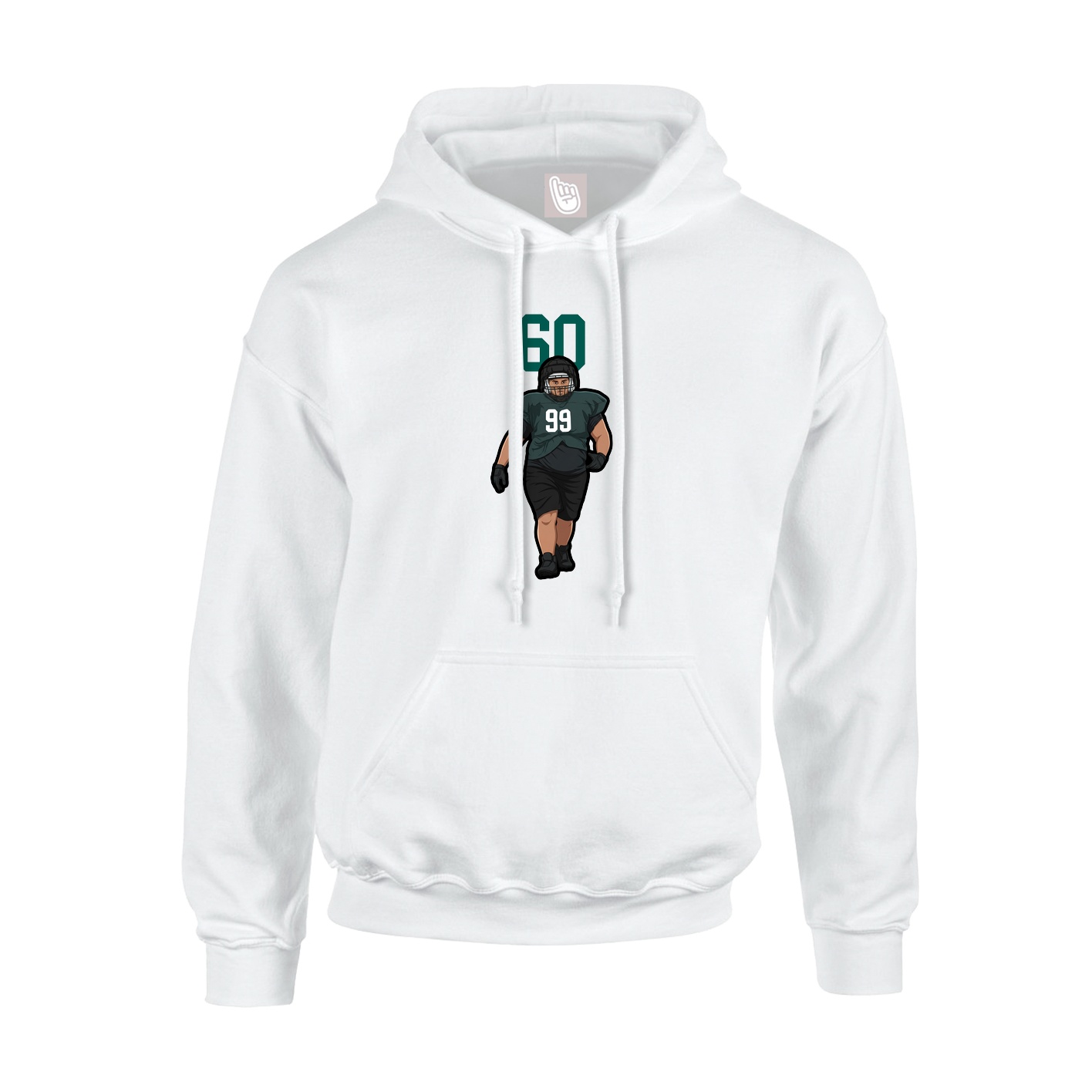 Hoodie — Number Top in White