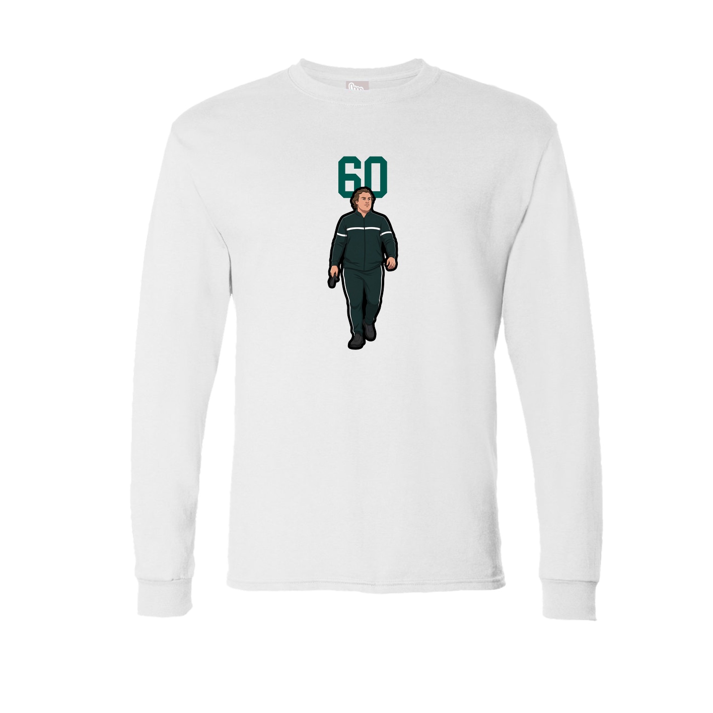 Long Sleeve Tee — Number Top in White
