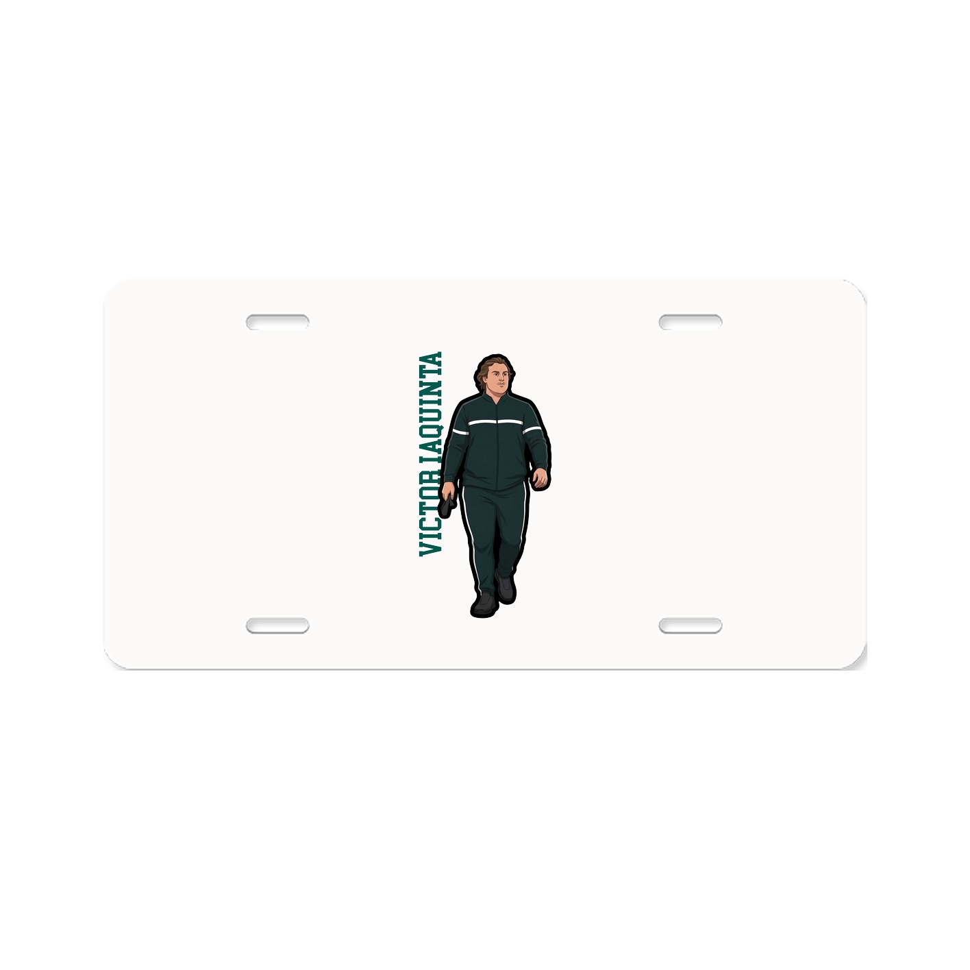 License Plate — Name Vertical in Classic