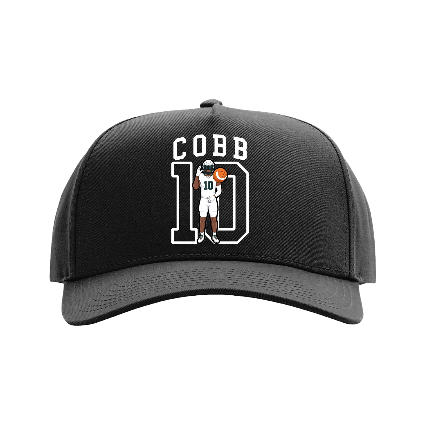 Full Fabric Five-Panel Champ Cap — Shirsey in Black