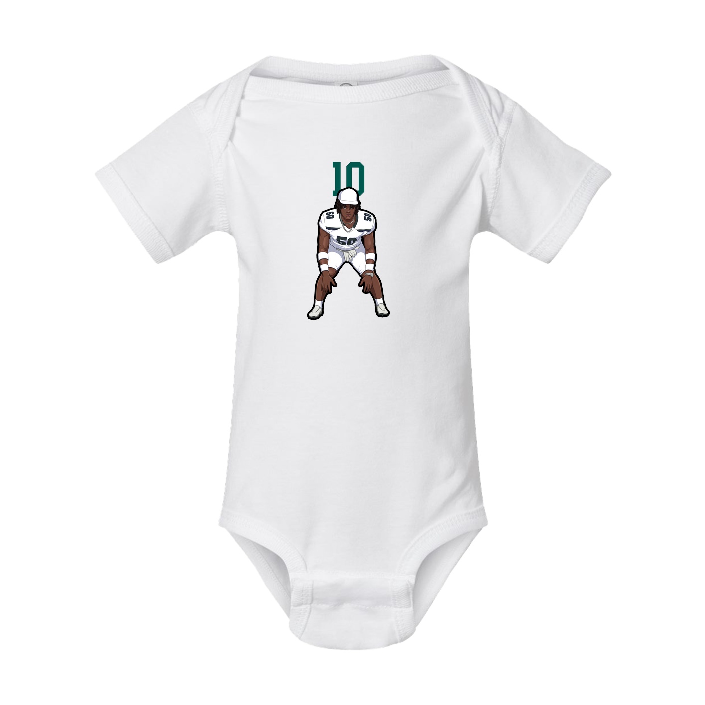 Baby Onesie — Number Top in White