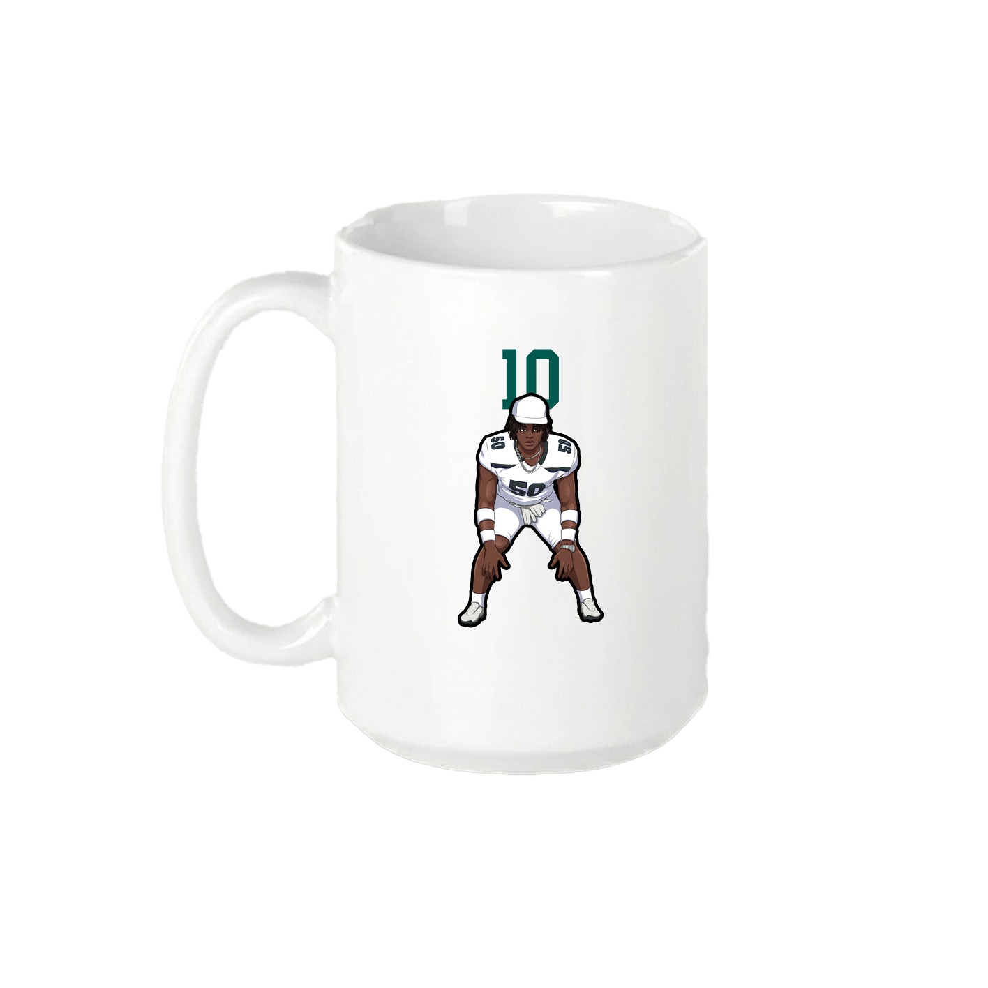 15oz Coffee Mug — Number Top in White