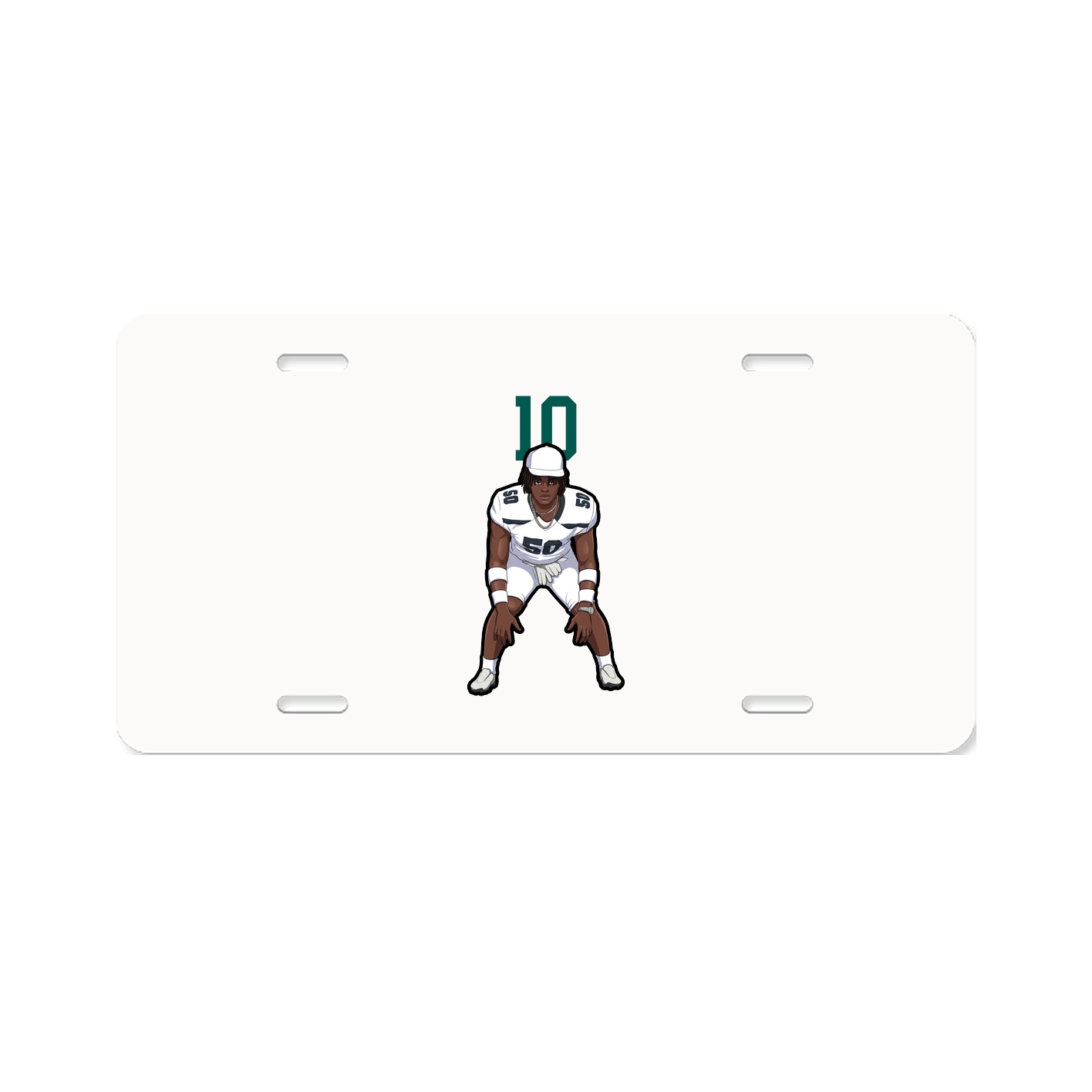 License Plate — Number Top in Classic