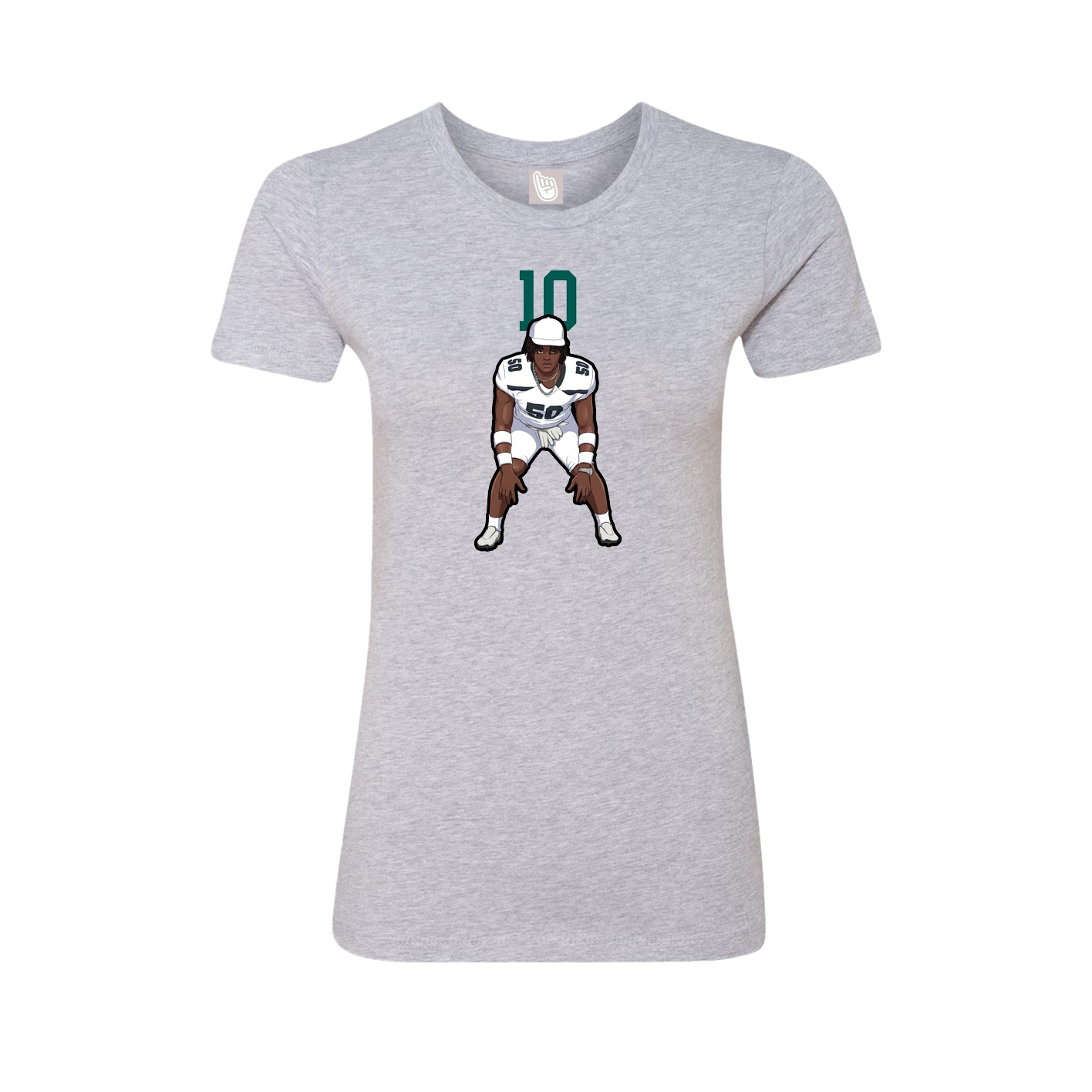 Womens Tee — Number Top in Grey