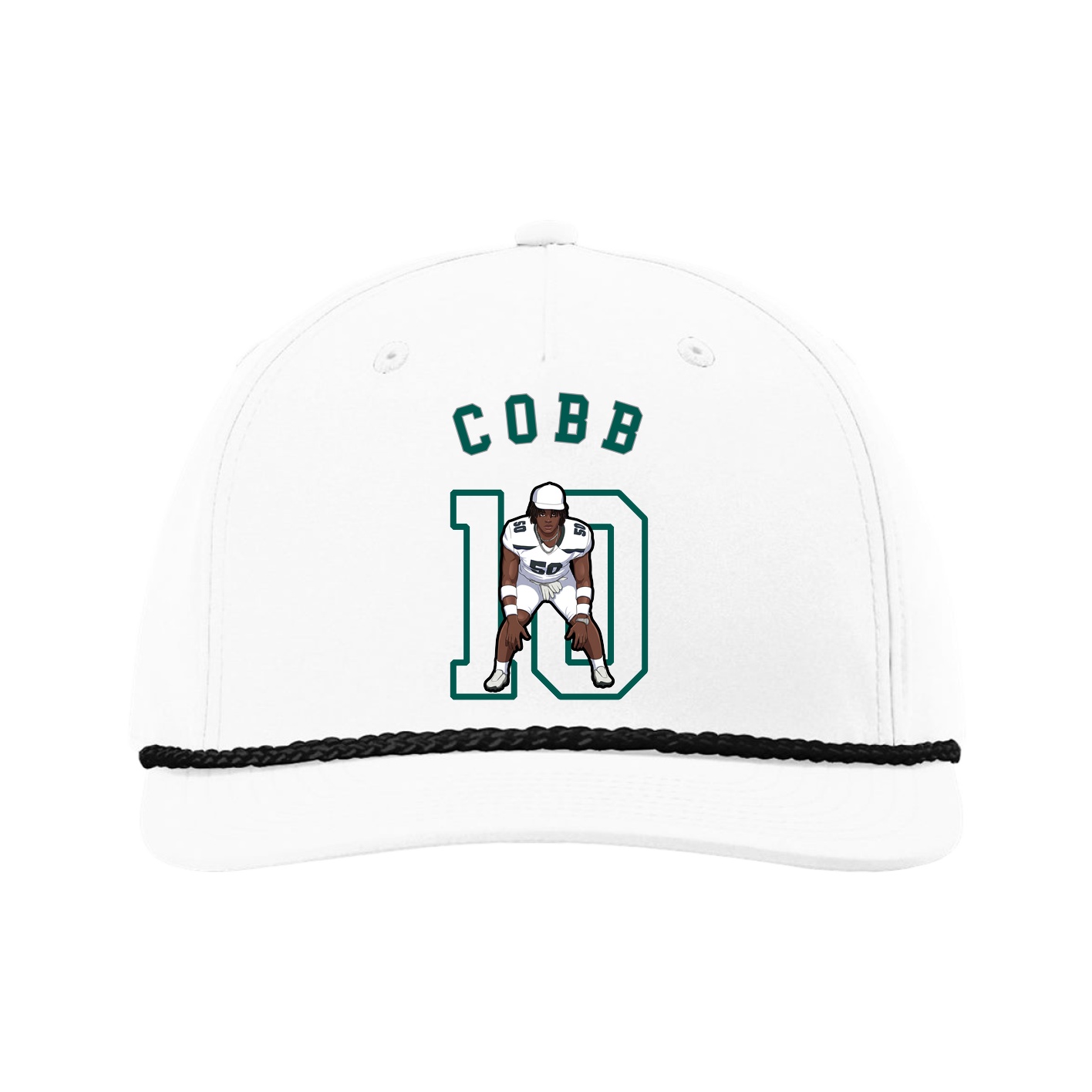 Five-Panel Classic Rope Cap — Shirsey Arch in White