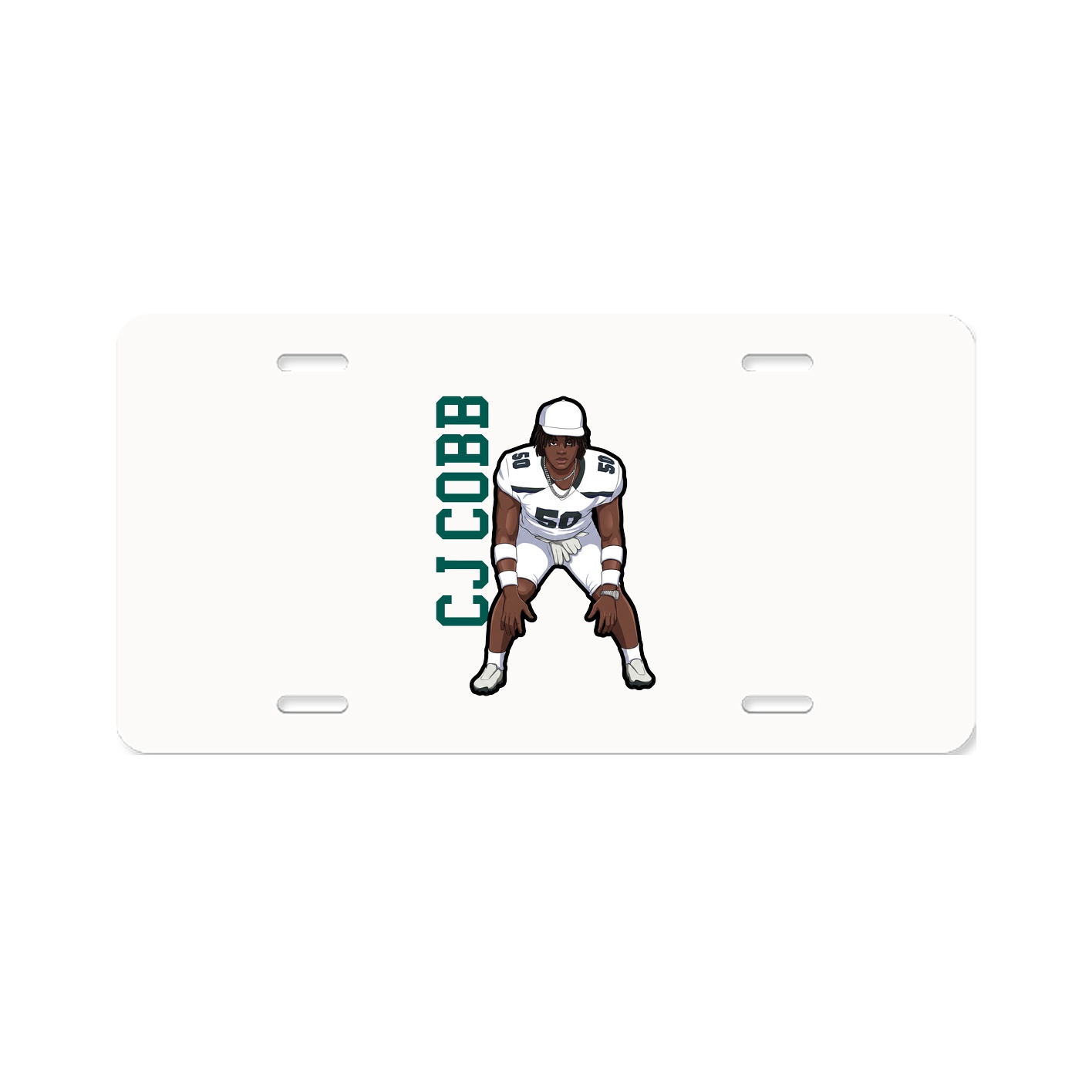 License Plate — Name Vertical in Classic