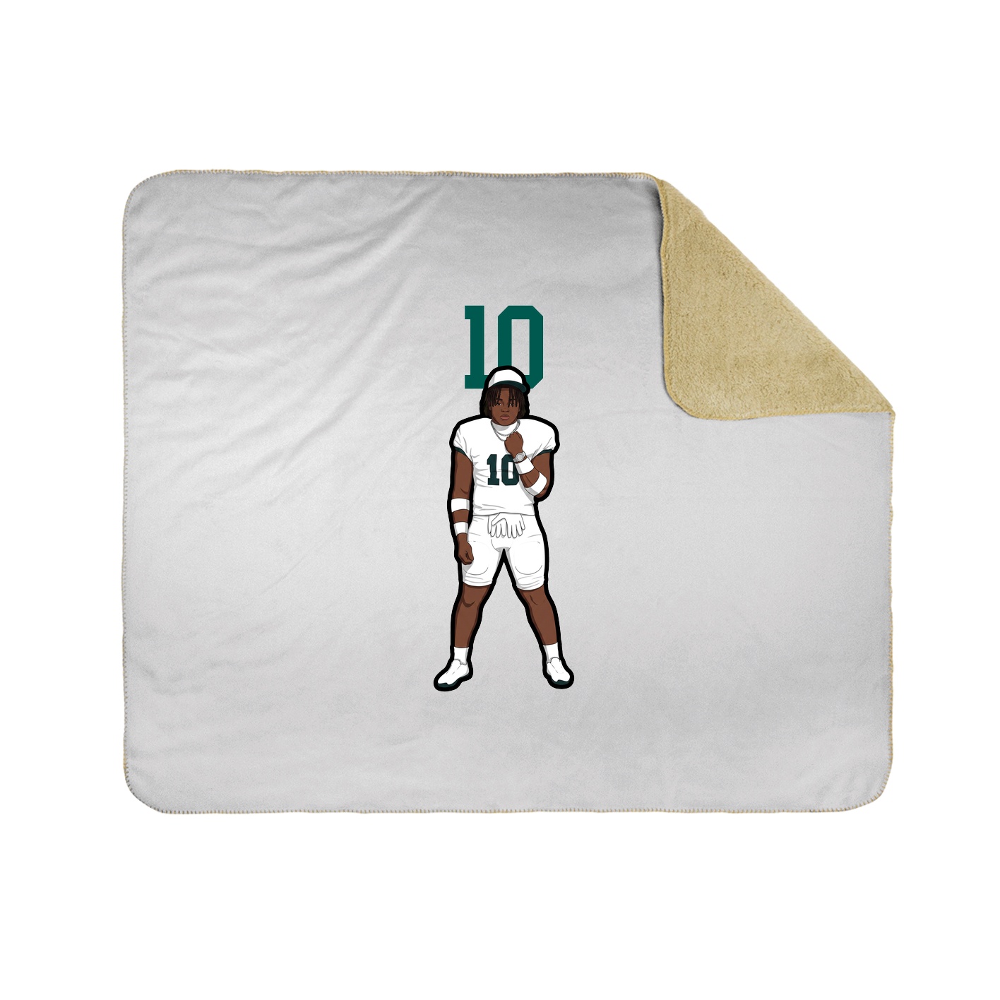 Throw Blanket — Number Top in White