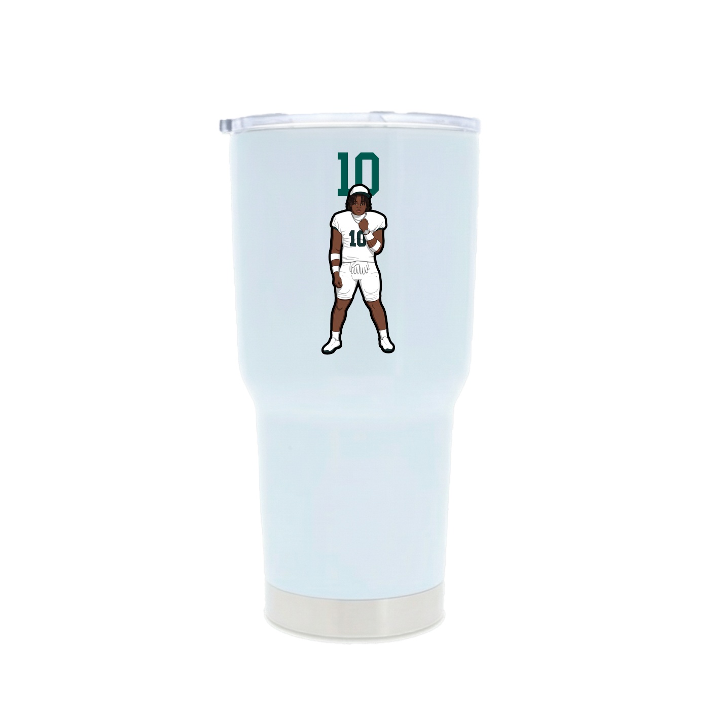 30oz Stainless Steel Tumbler — Number Top in White