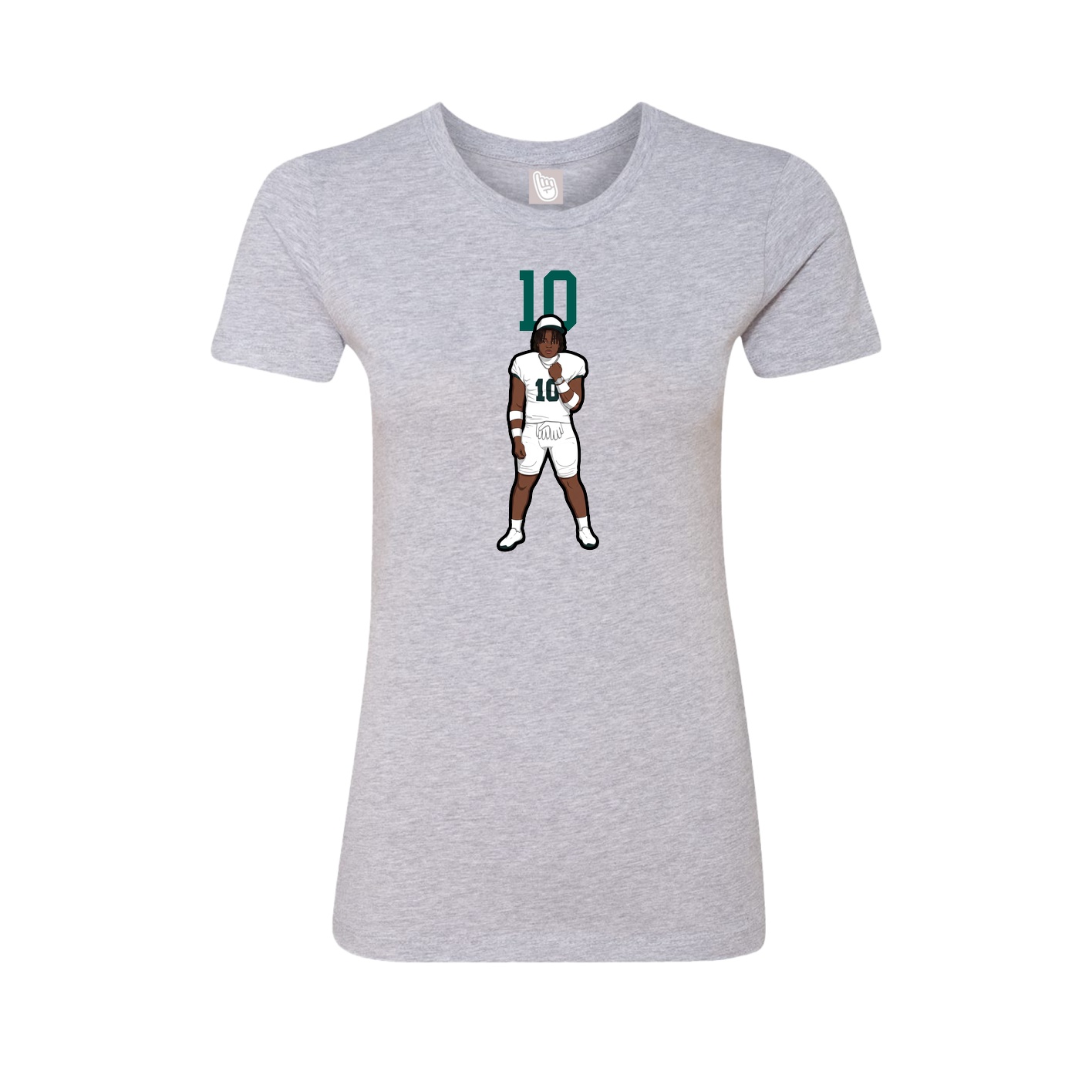 Womens Tee — Number Top in Grey
