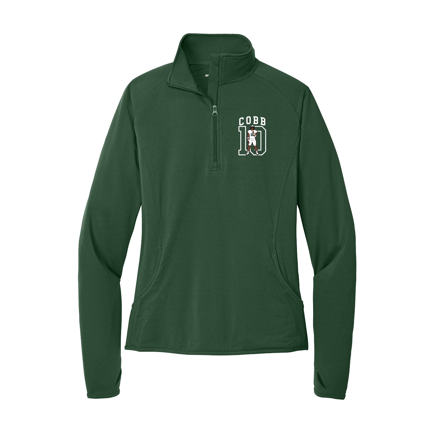 Women's Q-Zip Pullover — Shirsey in Green