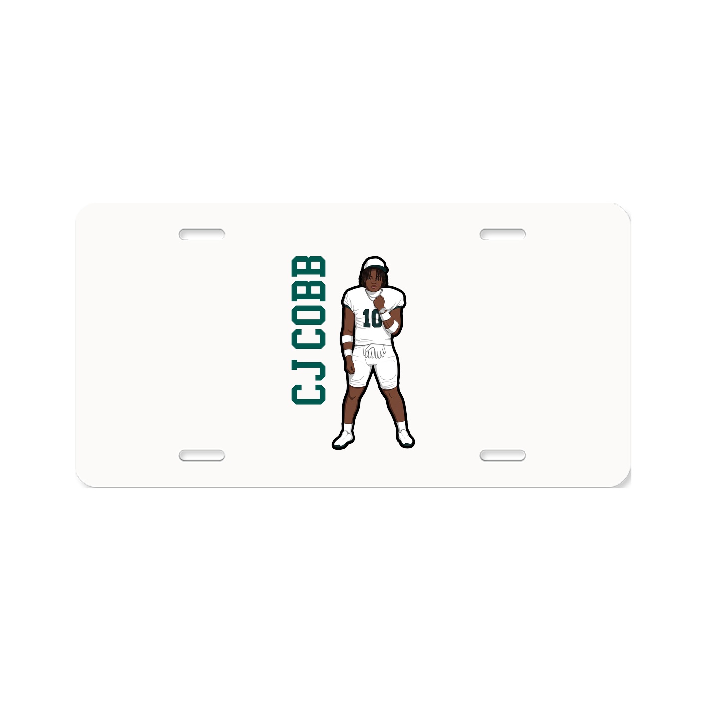 License Plate — Name Vertical in Classic