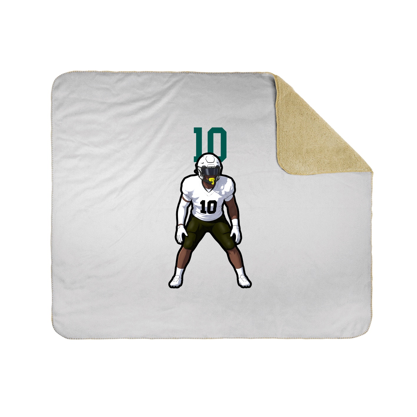 Throw Blanket — Number Top in White