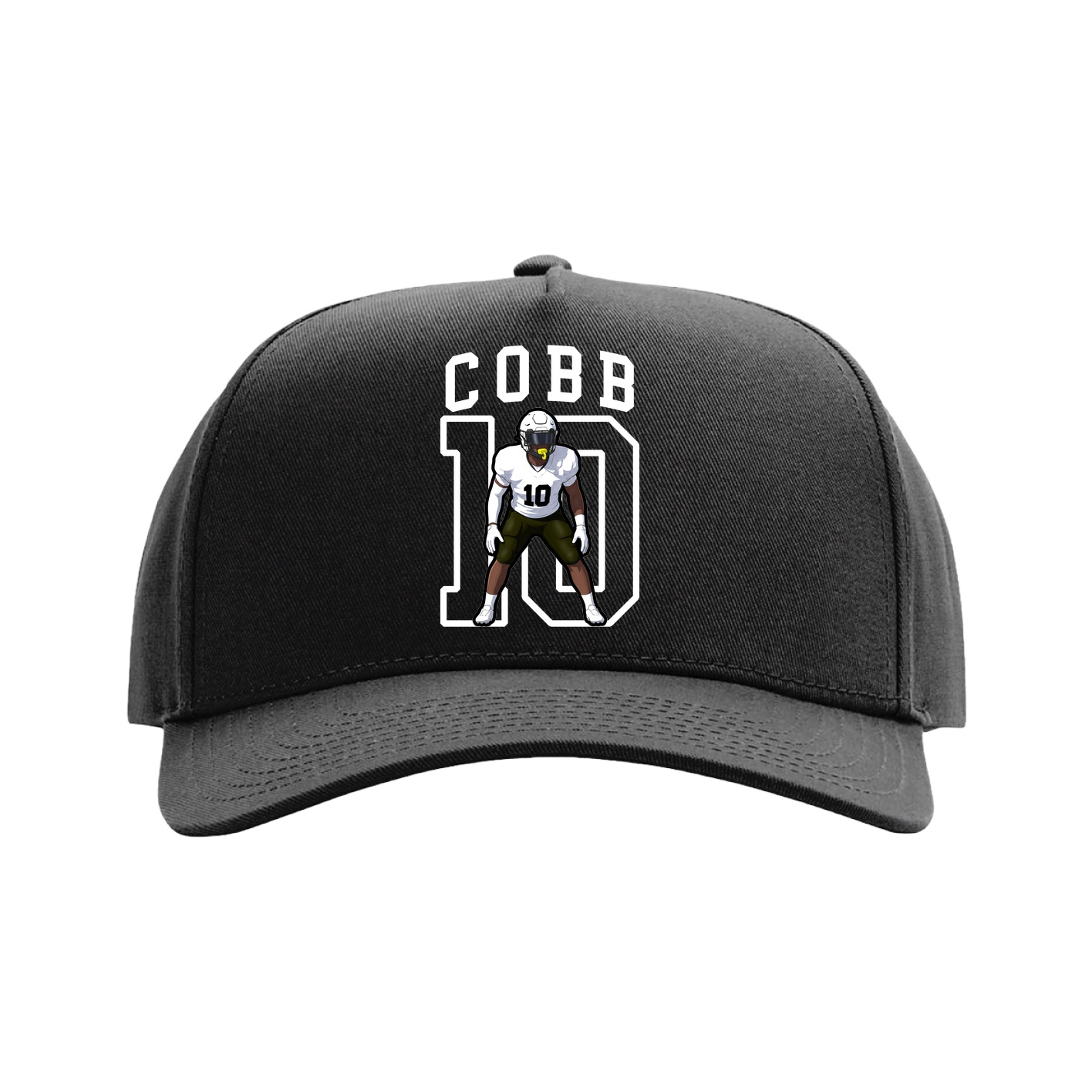 Full Fabric Five-Panel Champ Cap — Shirsey in Black