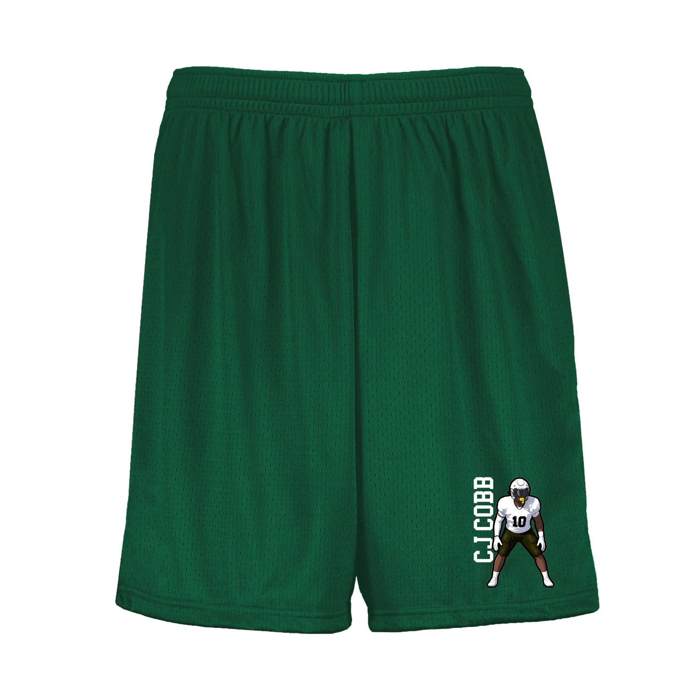 Shorts — Name Vertical in Green