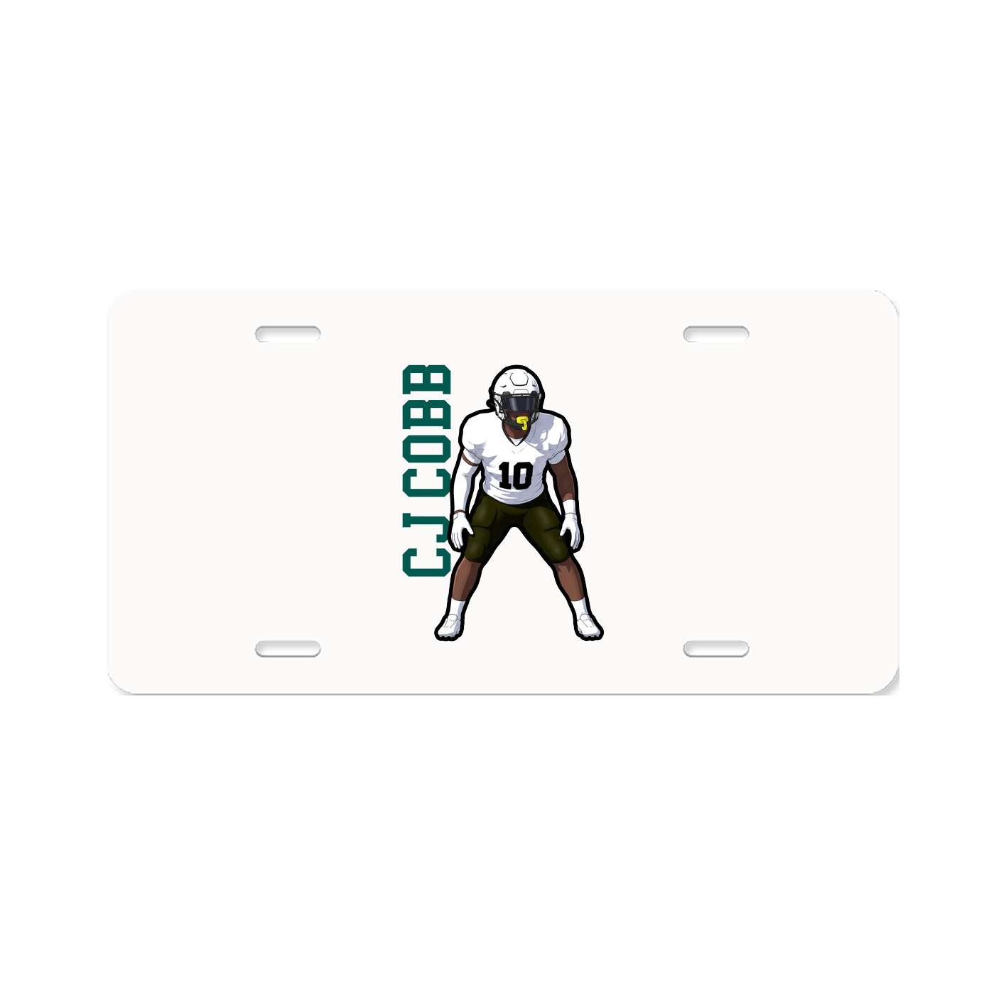 License Plate — Name Vertical in Classic