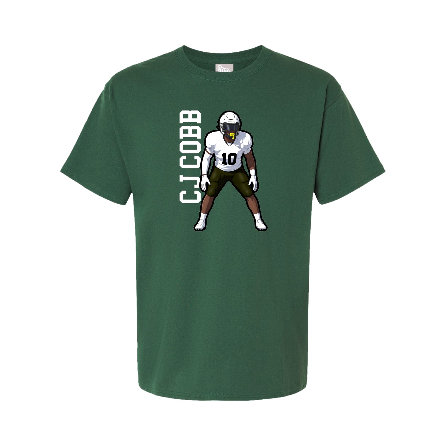 Youth Tee — Name Vertical in Green