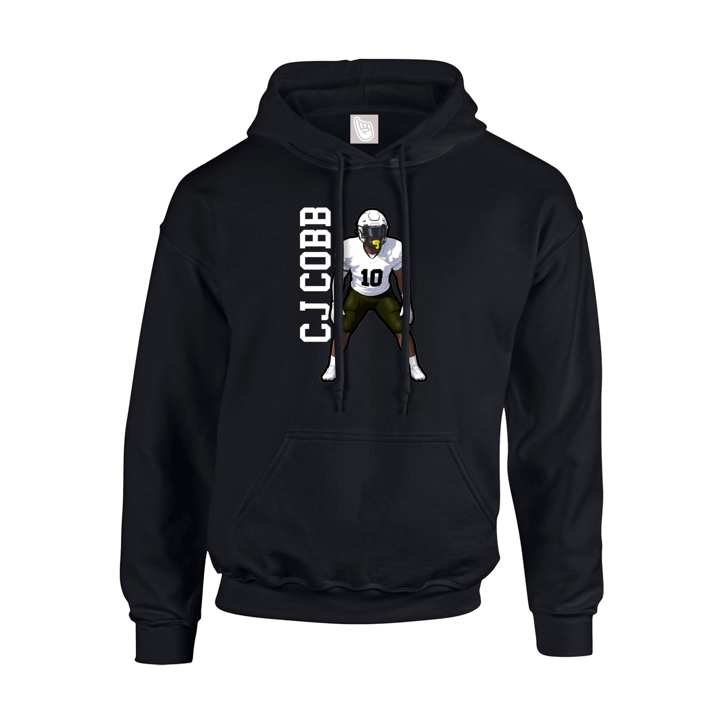 Hoodie — Name Vertical in Black