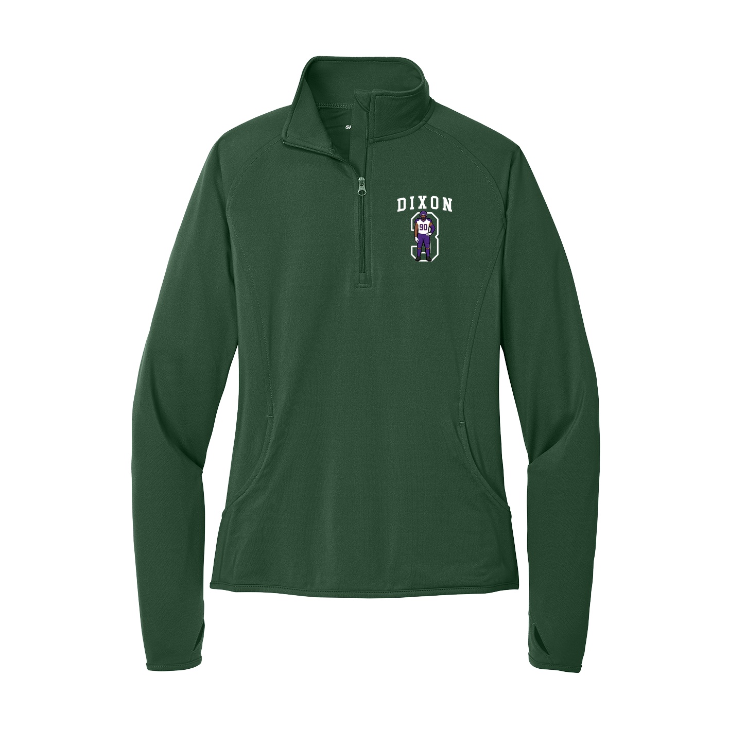 Women's Q-Zip Pullover — Shirsey in Green