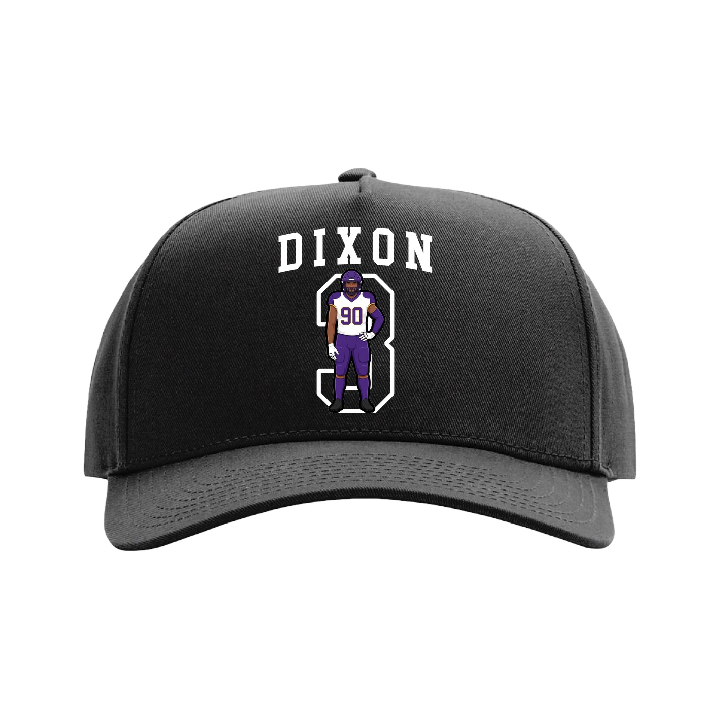 Full Fabric Five-Panel Champ Cap — Shirsey in Black