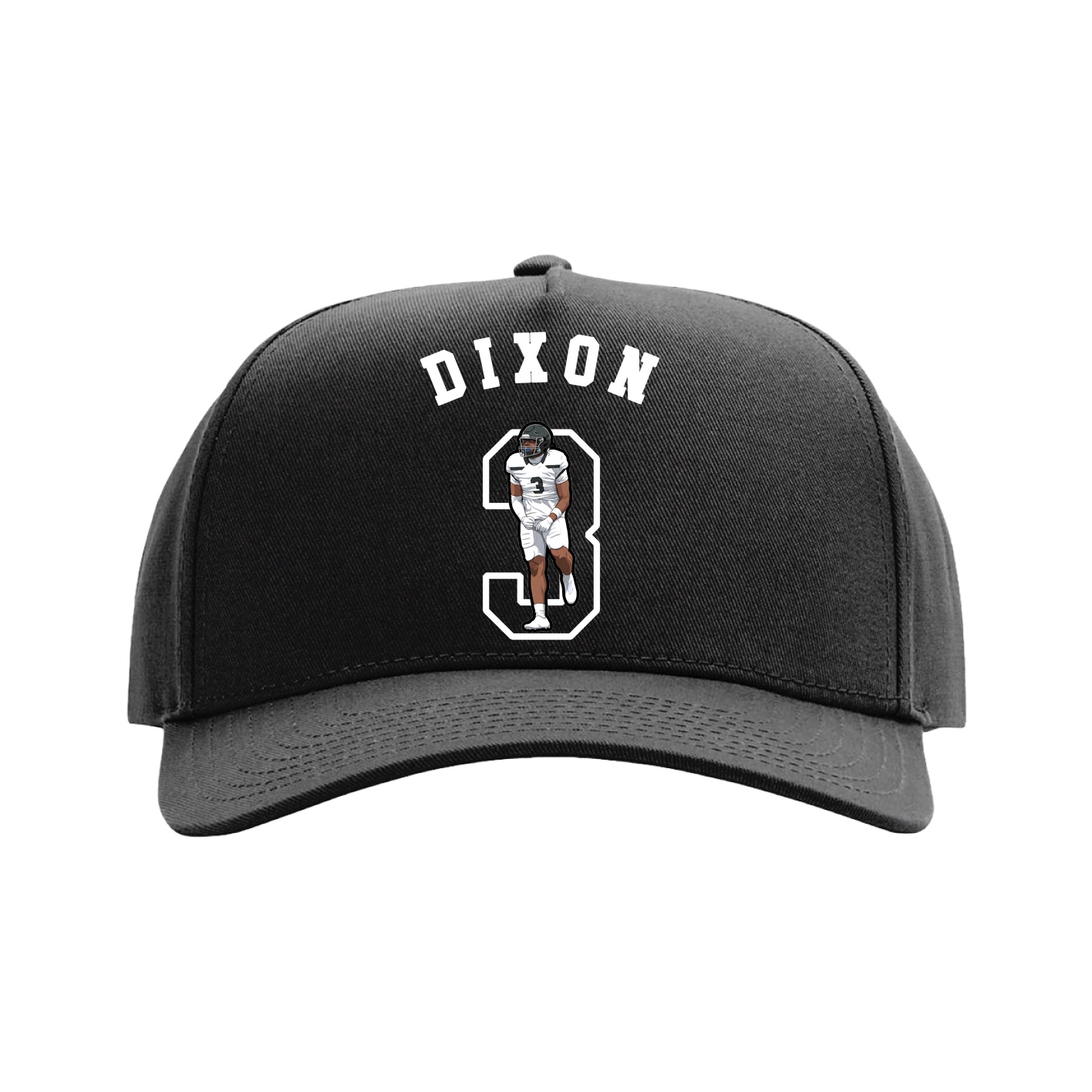 Full Fabric Five-Panel Champ Cap — Shirsey Arch in Black