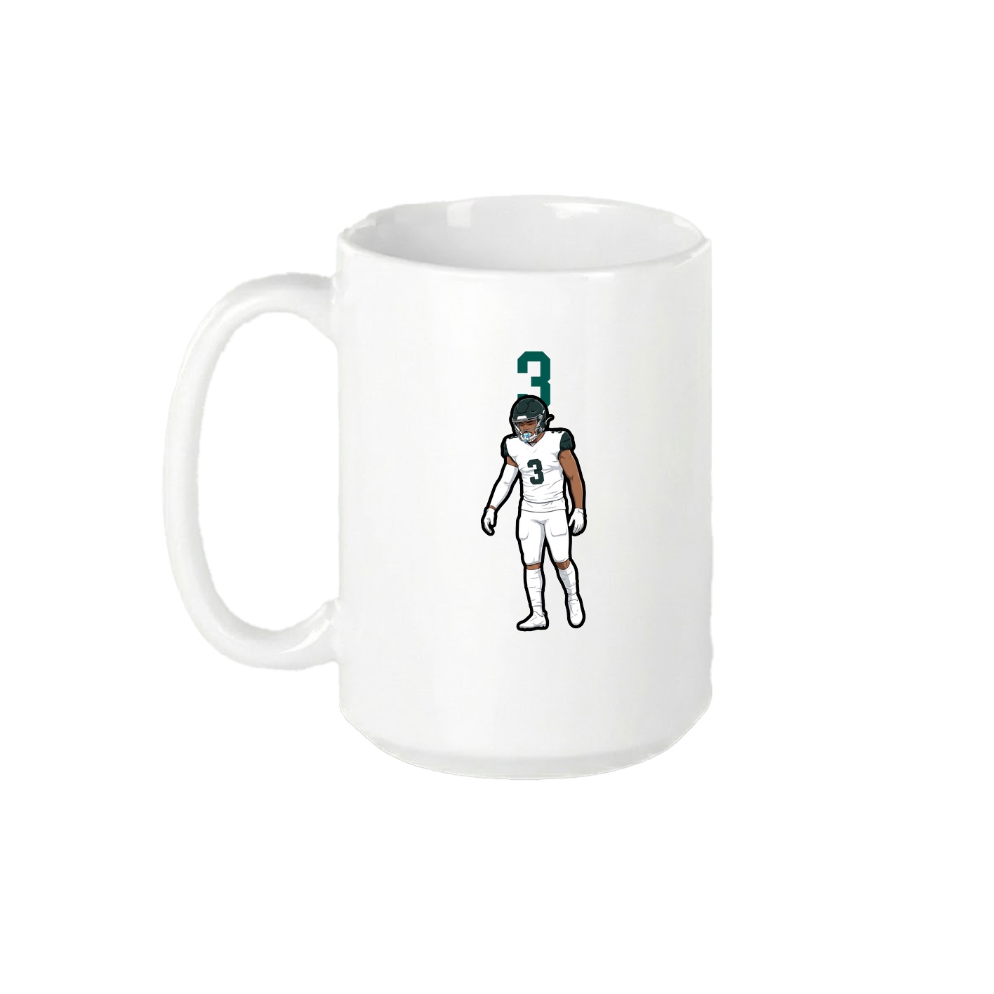 15oz Coffee Mug — Number Top in White