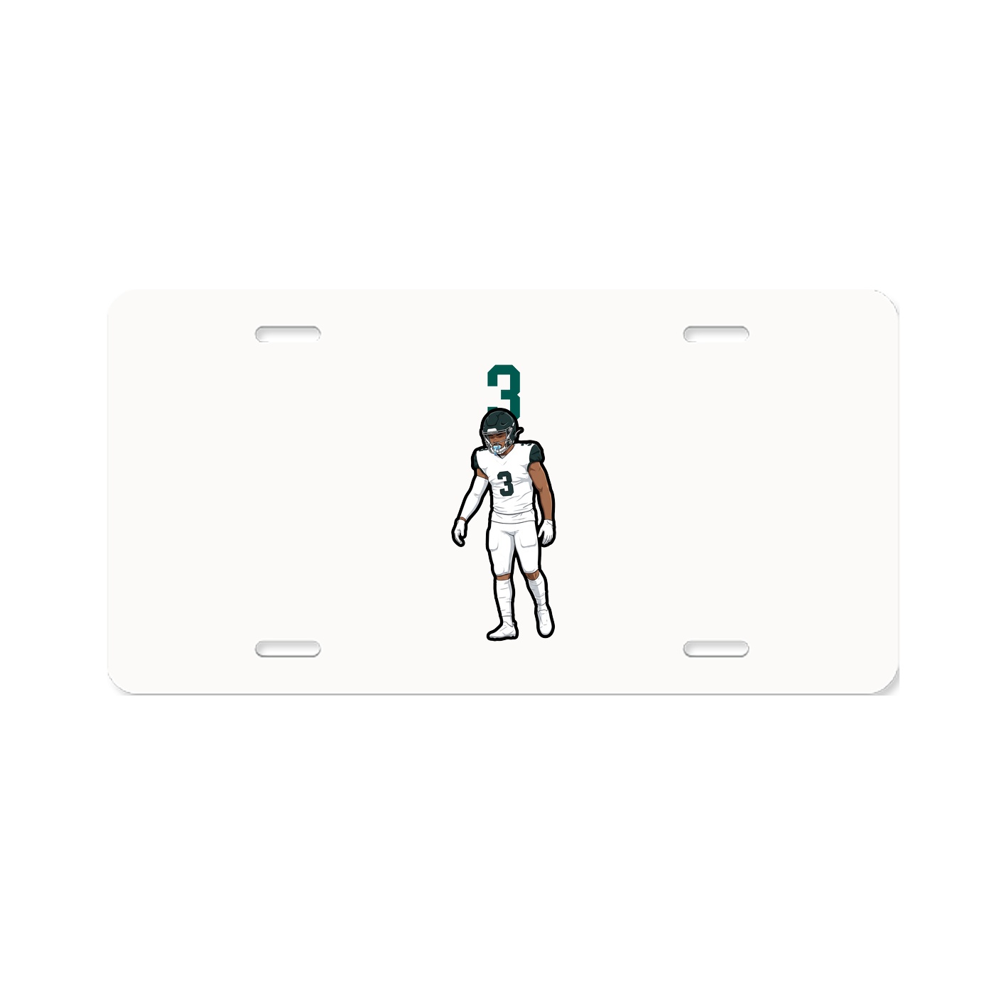 License Plate — Number Top in Classic