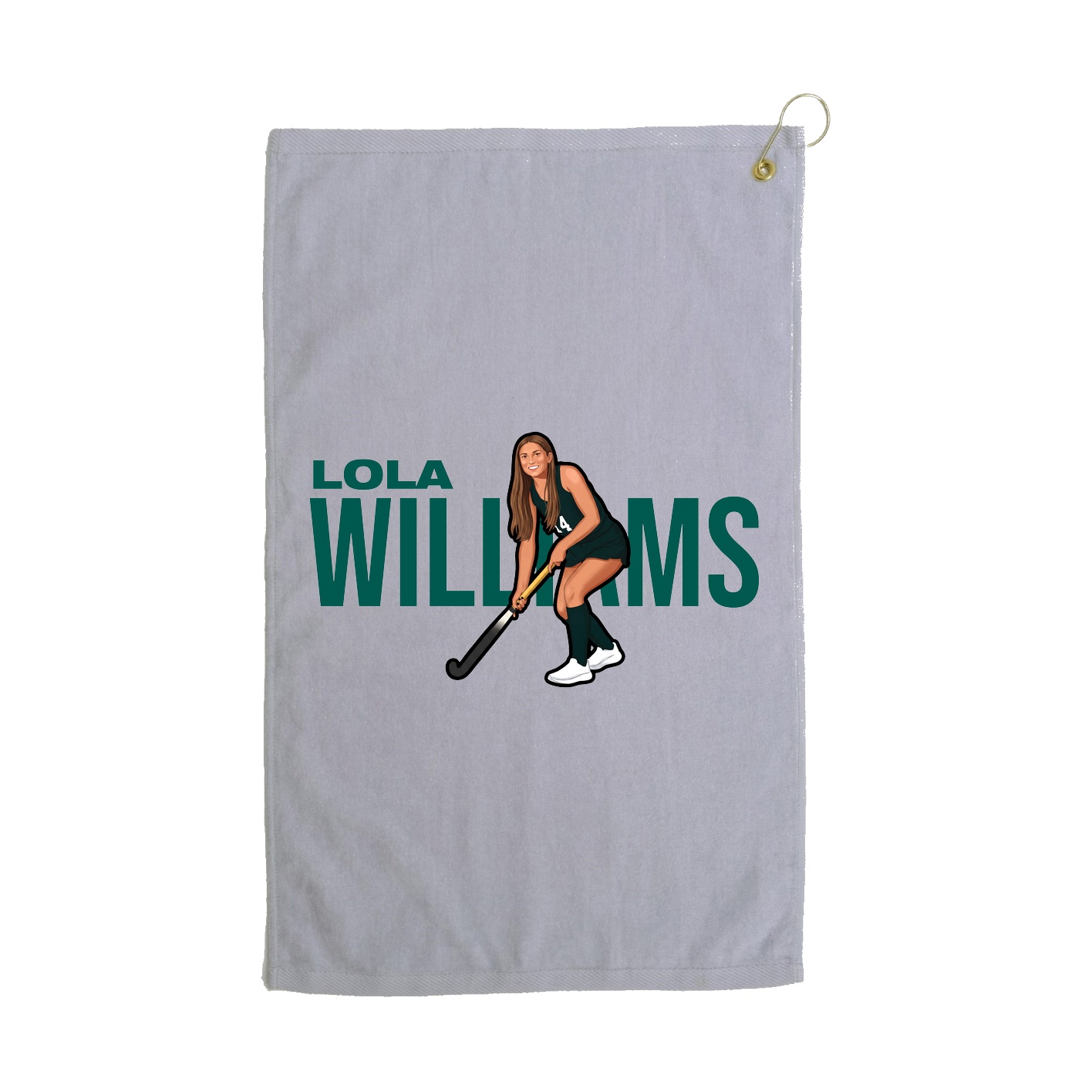 Golf Towel — Player Name in Grey