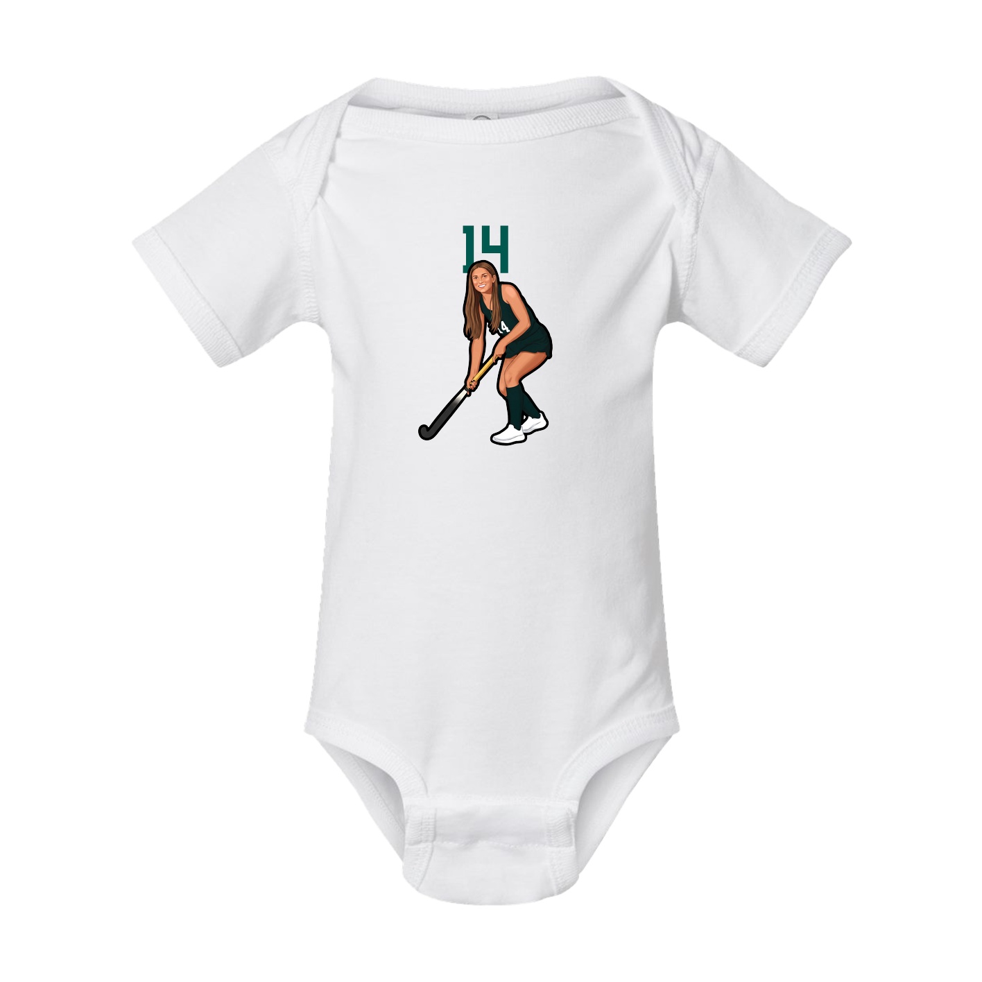 Baby Onesie — Number Top in White