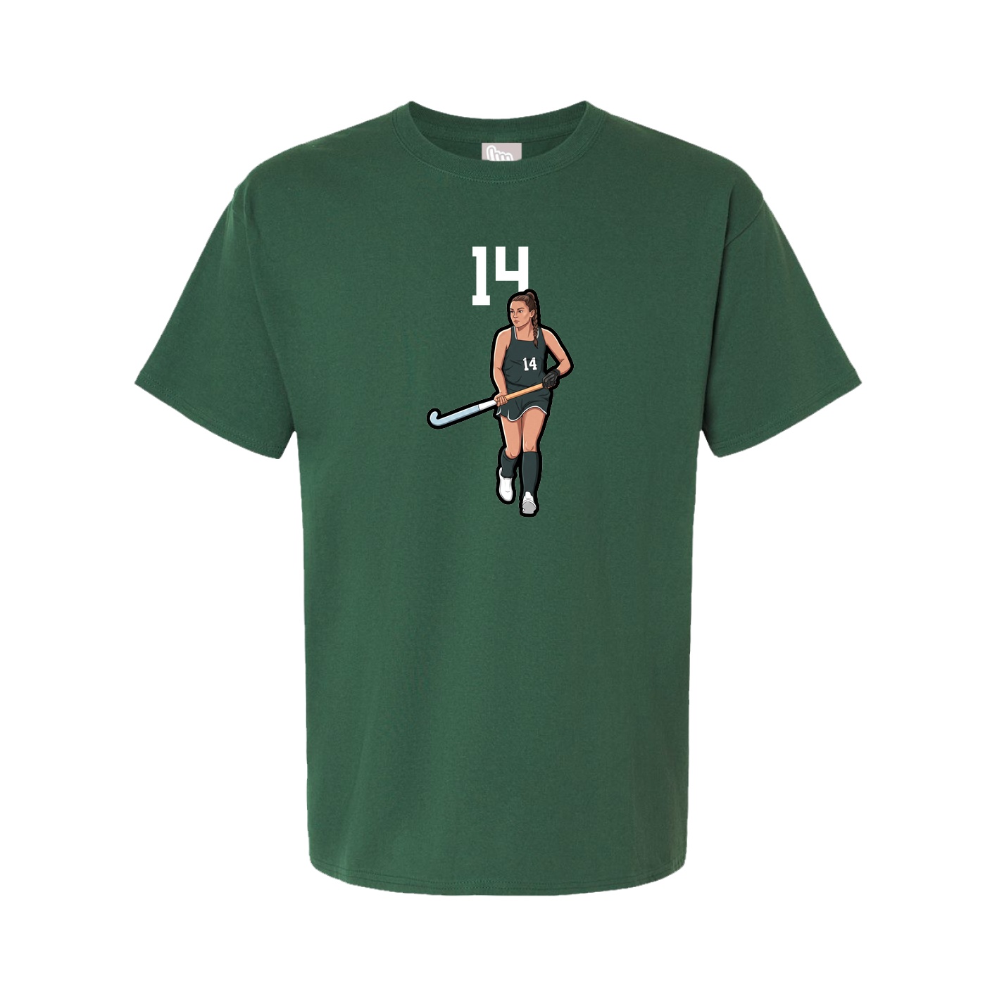 Youth Tee — Number Top in Green